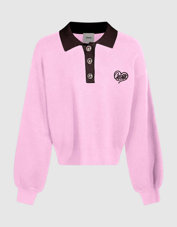 Create Strickpolo Rosa/Braun SHOEBY GIRLS