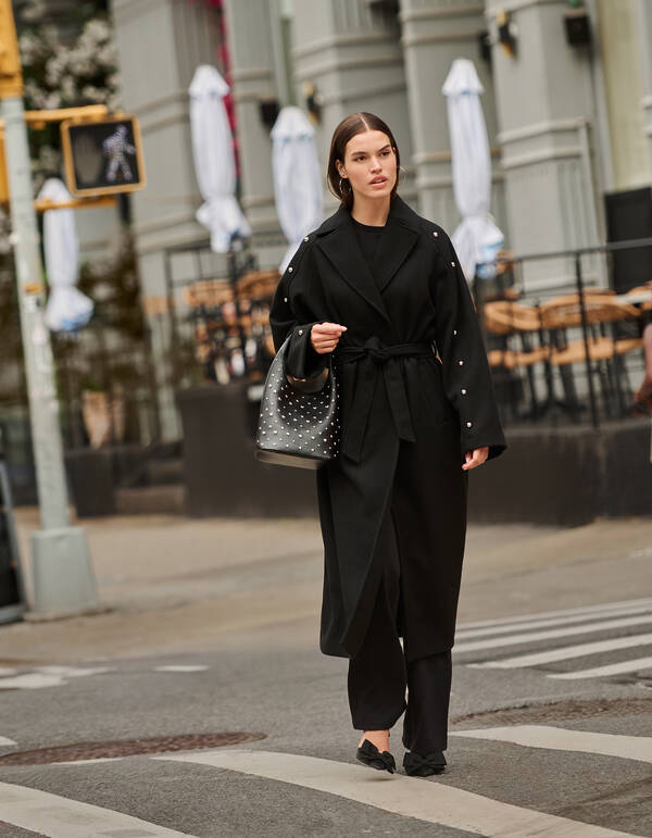 Nietenjacke Lang Schwarz SHOEBY WOMEN