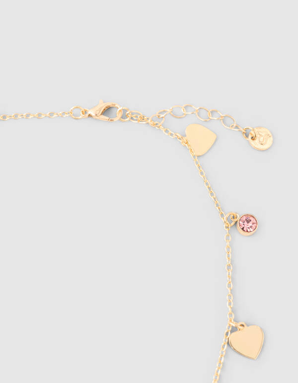 Herzförmige Strass-Halskette, Gold SHOEBY ACCESSOIRES