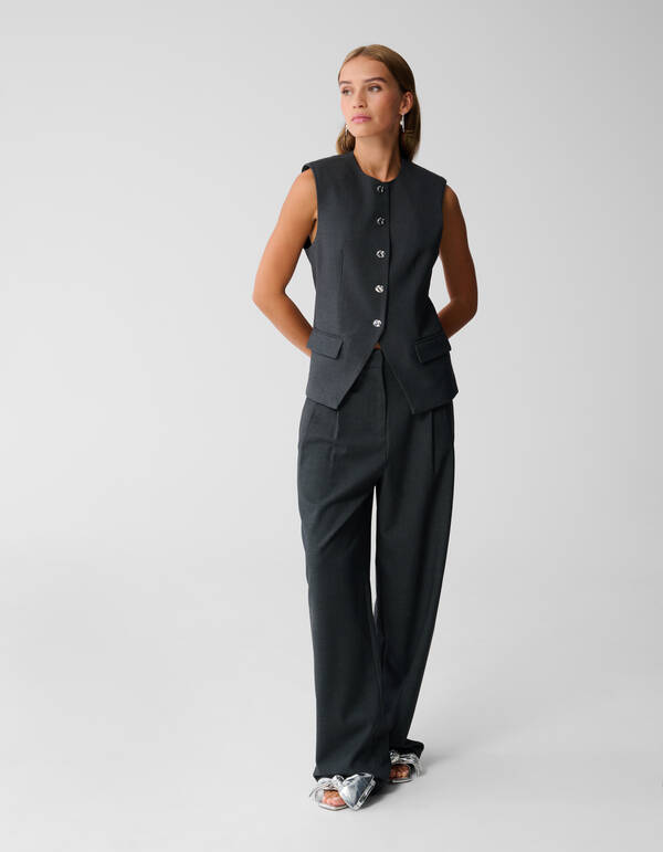 Strickjacke Dunkelgrau SHOEBY WOMEN