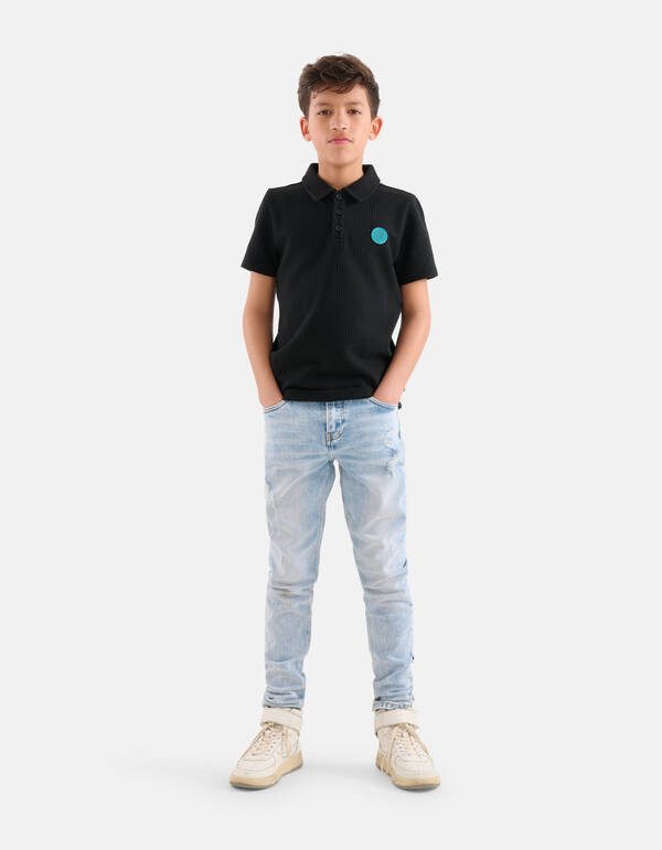 Struktur Polo Schwarz SHOEBY BOYS