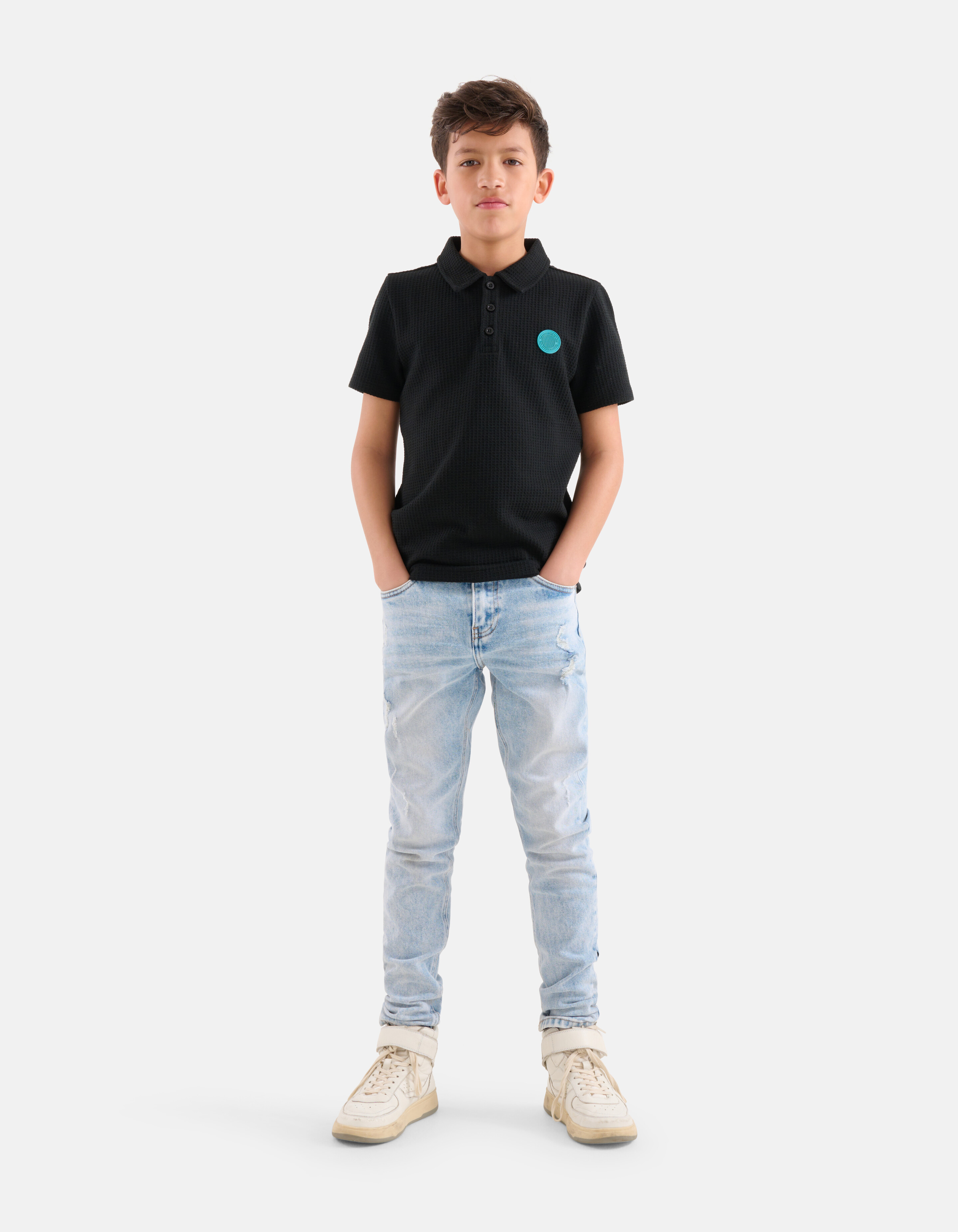 Struktur Polo Schwarz SHOEBY BOYS