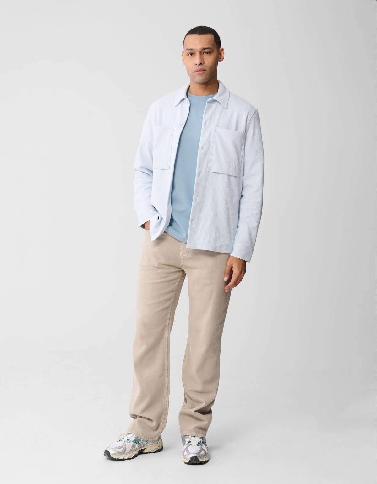Strukturiertes Overshirt Hellblau SHOEBY MEN