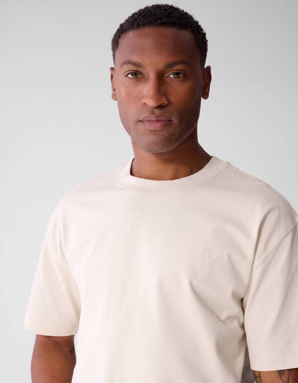 Twill-Grafik-T-Shirt Hellgrau SHOEBY MEN
