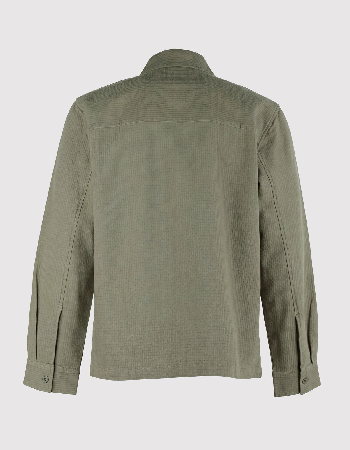 Block-Jacquard-Overshirt Gr&uuml;n SHOEBY MEN