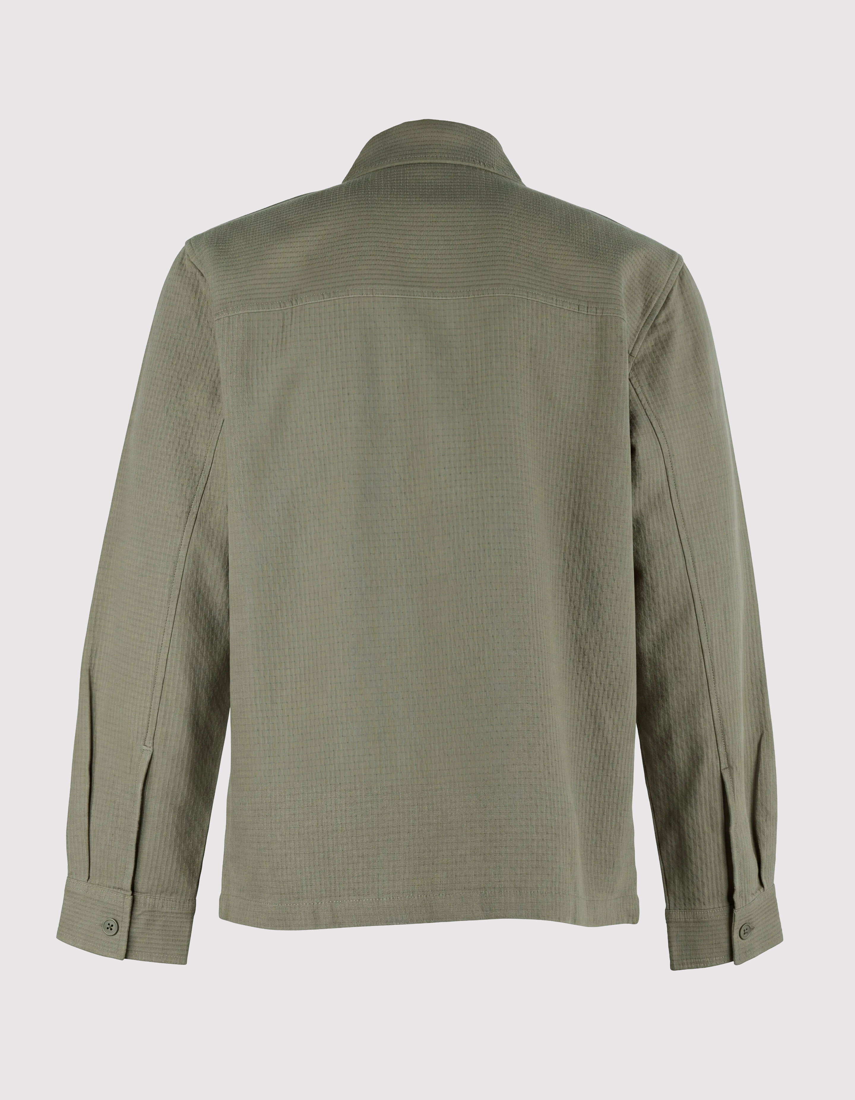 Block-Jacquard-Overshirt Gr&uuml;n SHOEBY MEN