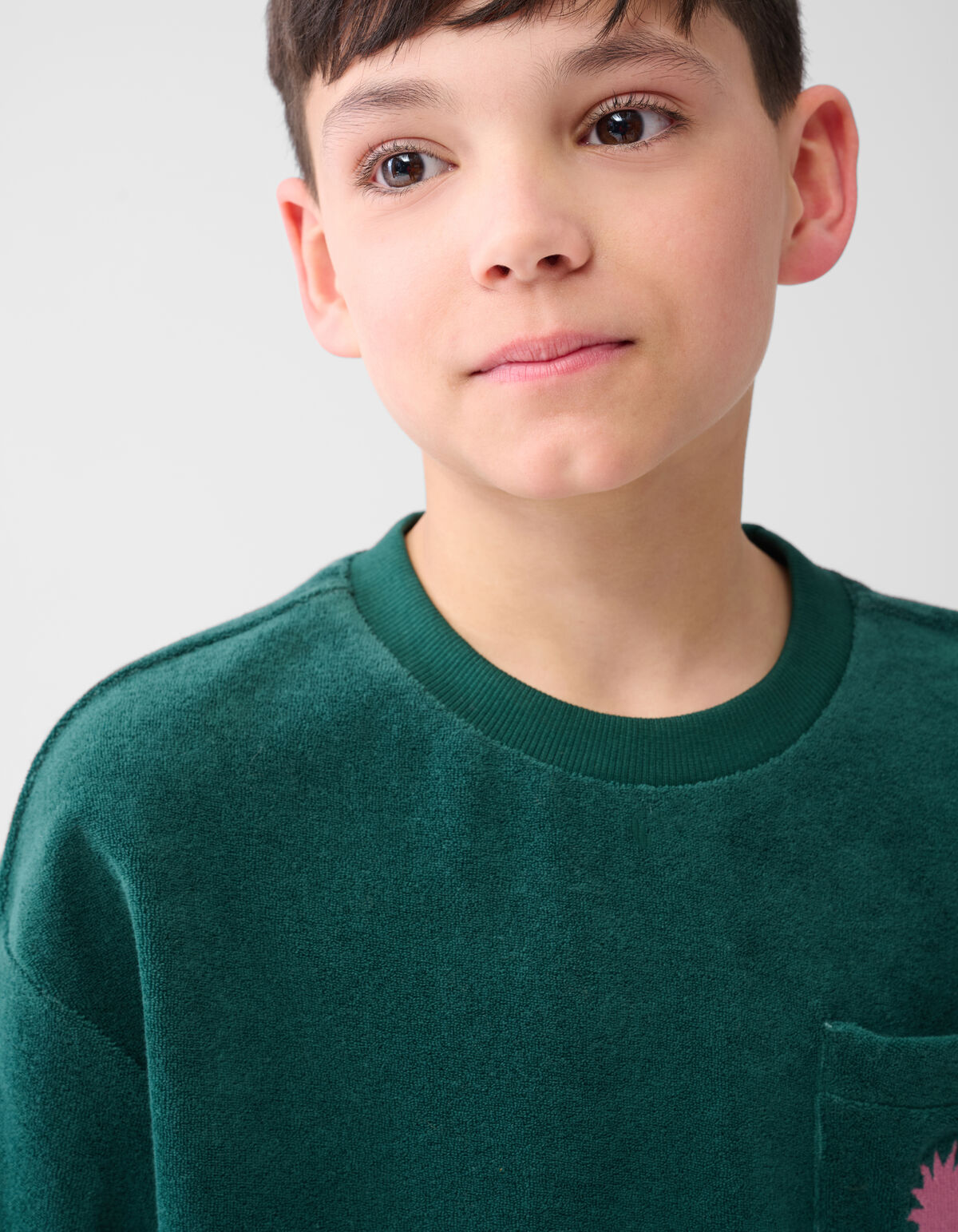 Towling T-shirt Dunkelgr&uuml;n SHOEBY BOYS