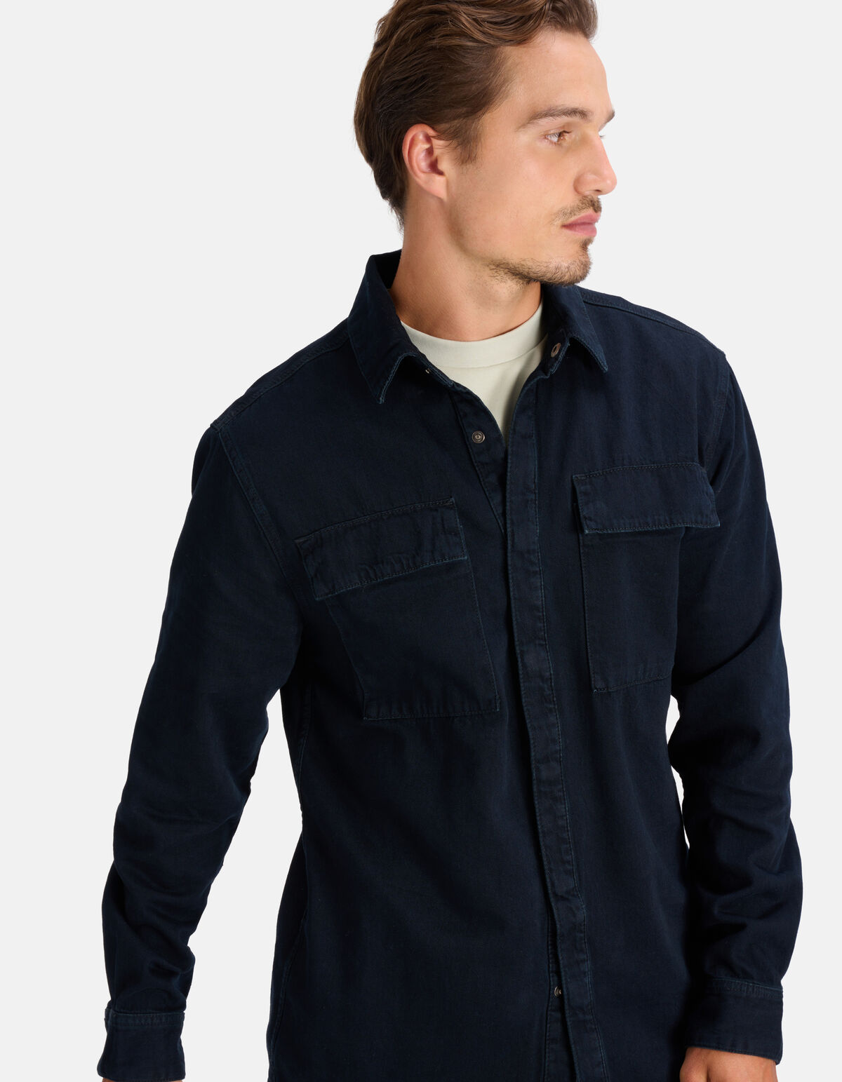 Denim Hemd Blau/Schwarz SHOEBY MEN