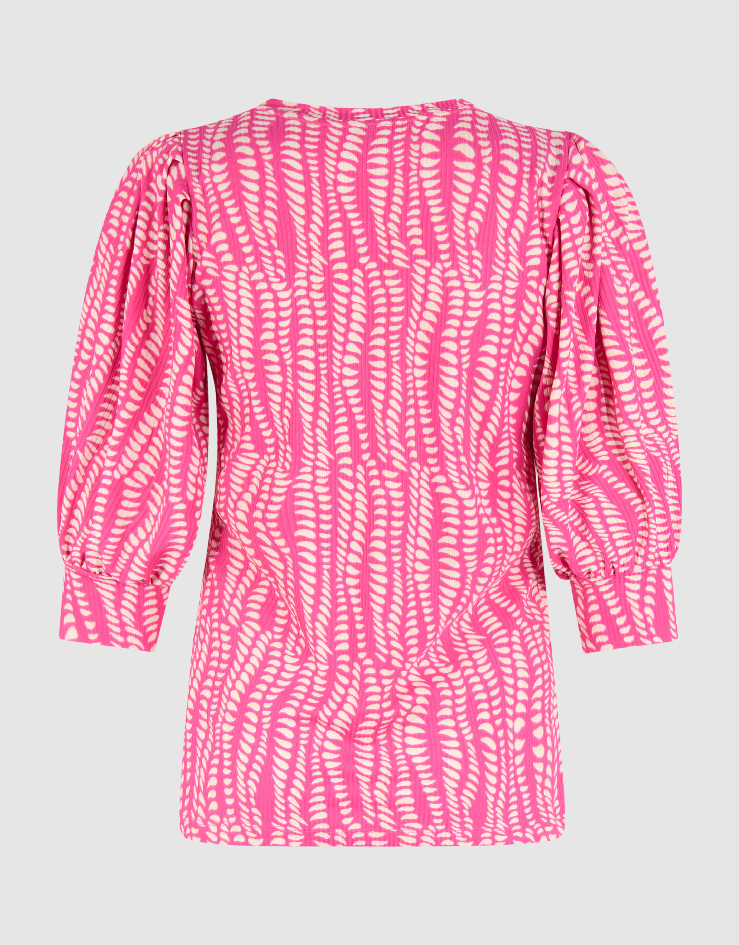 Bedrucktes Rippenjersey Top Rosa SHOEBY WOMEN
