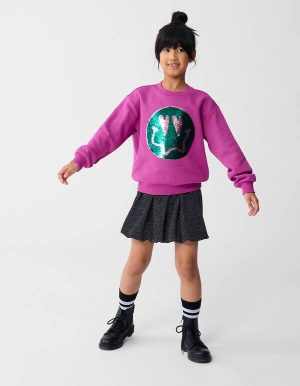 Two Way Paillettenpullover Roze SHOEBY GIRLS