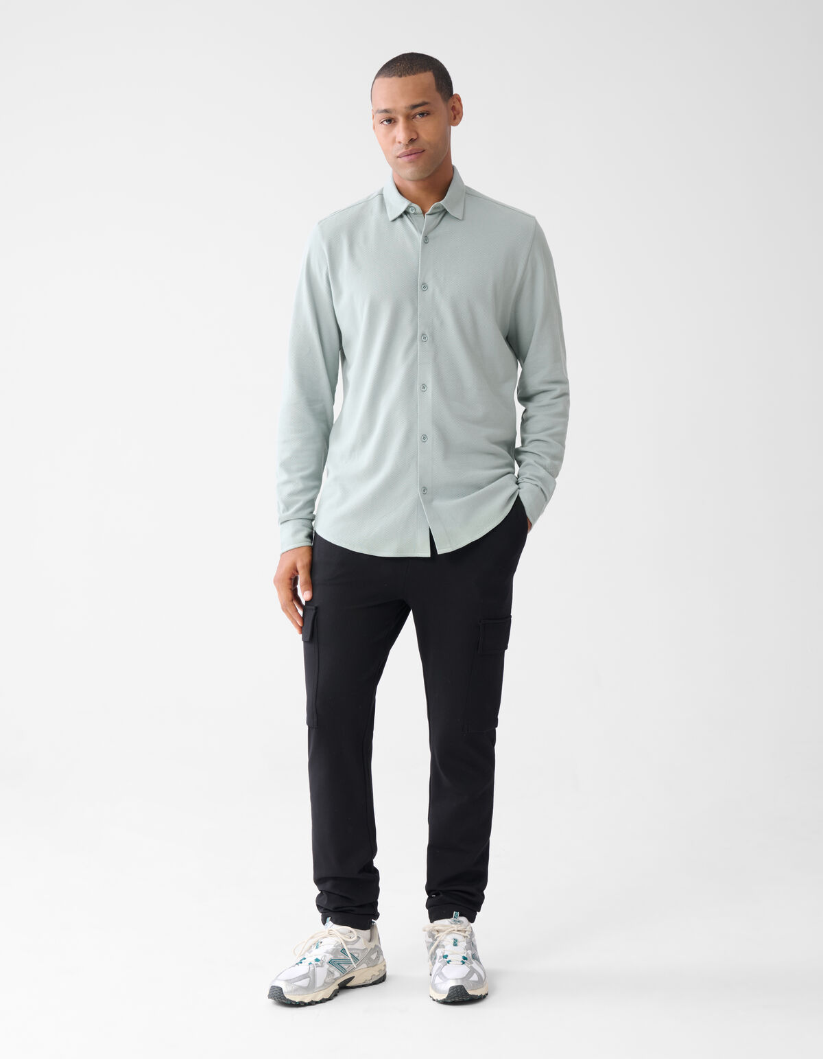 Struktur Hemd Blau SHOEBY MEN