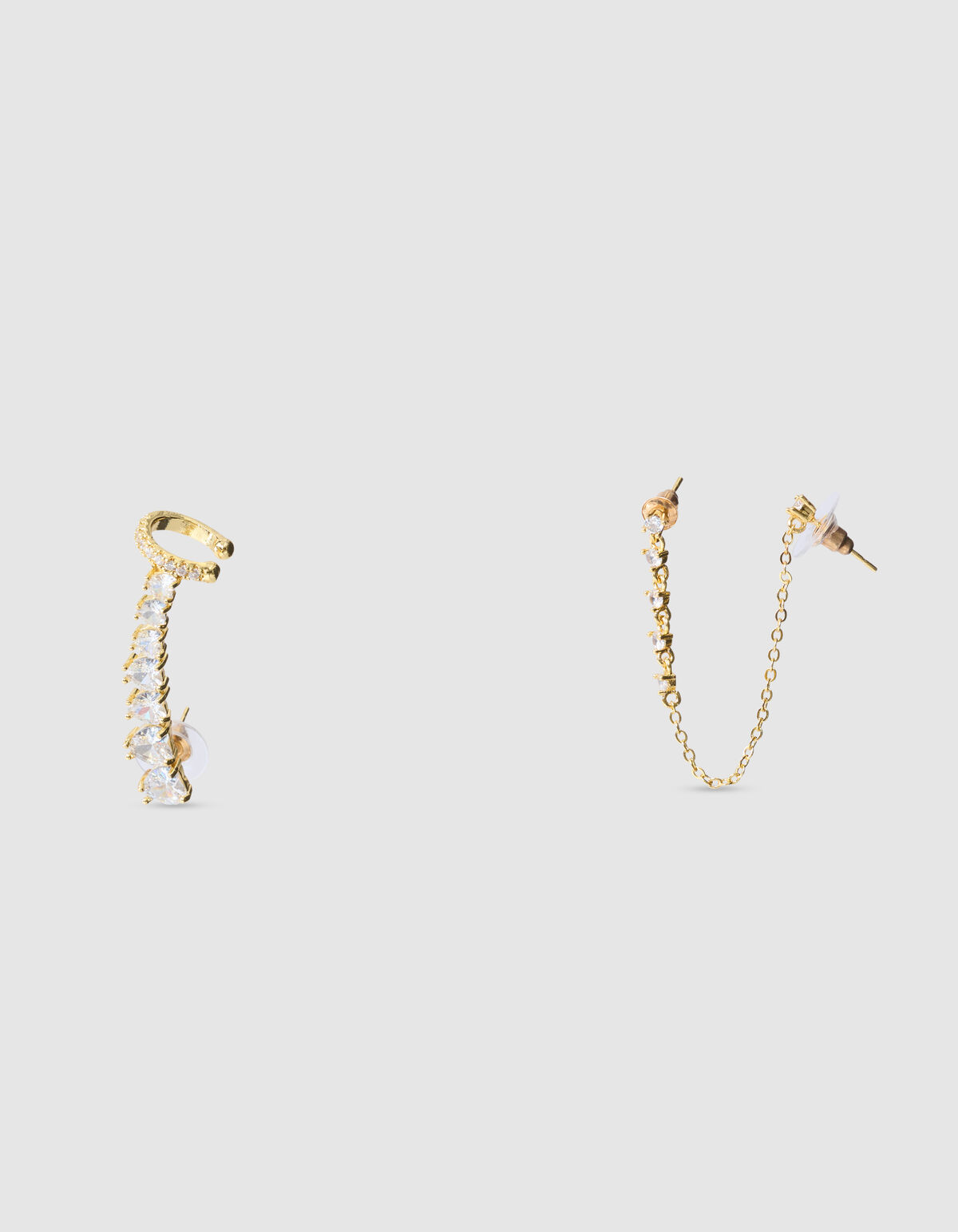 Strass-Ohrklemmen-Set Gold SHOEBY ACCESSOIRES