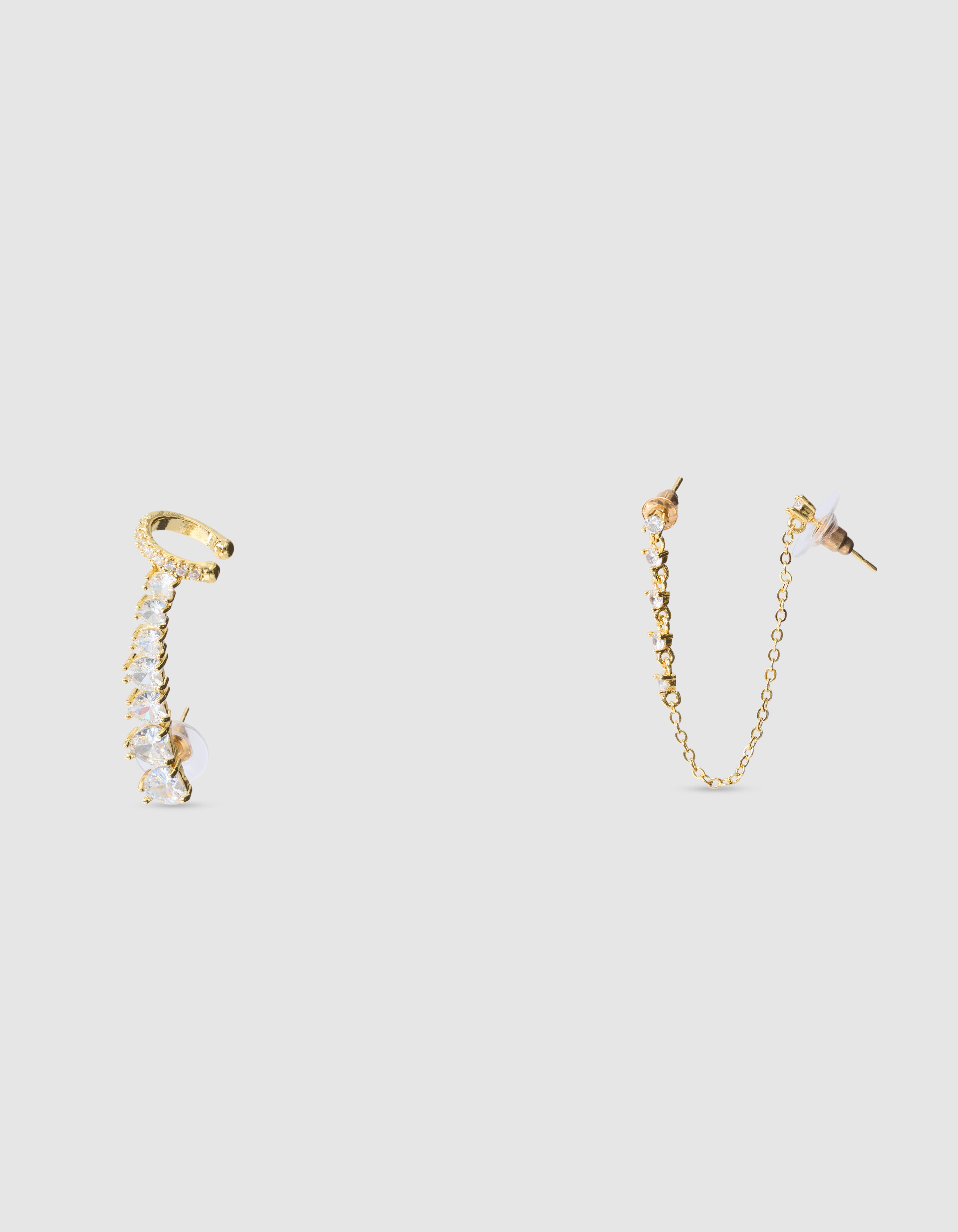 Strass-Ohrklemmen-Set Gold SHOEBY ACCESSOIRES