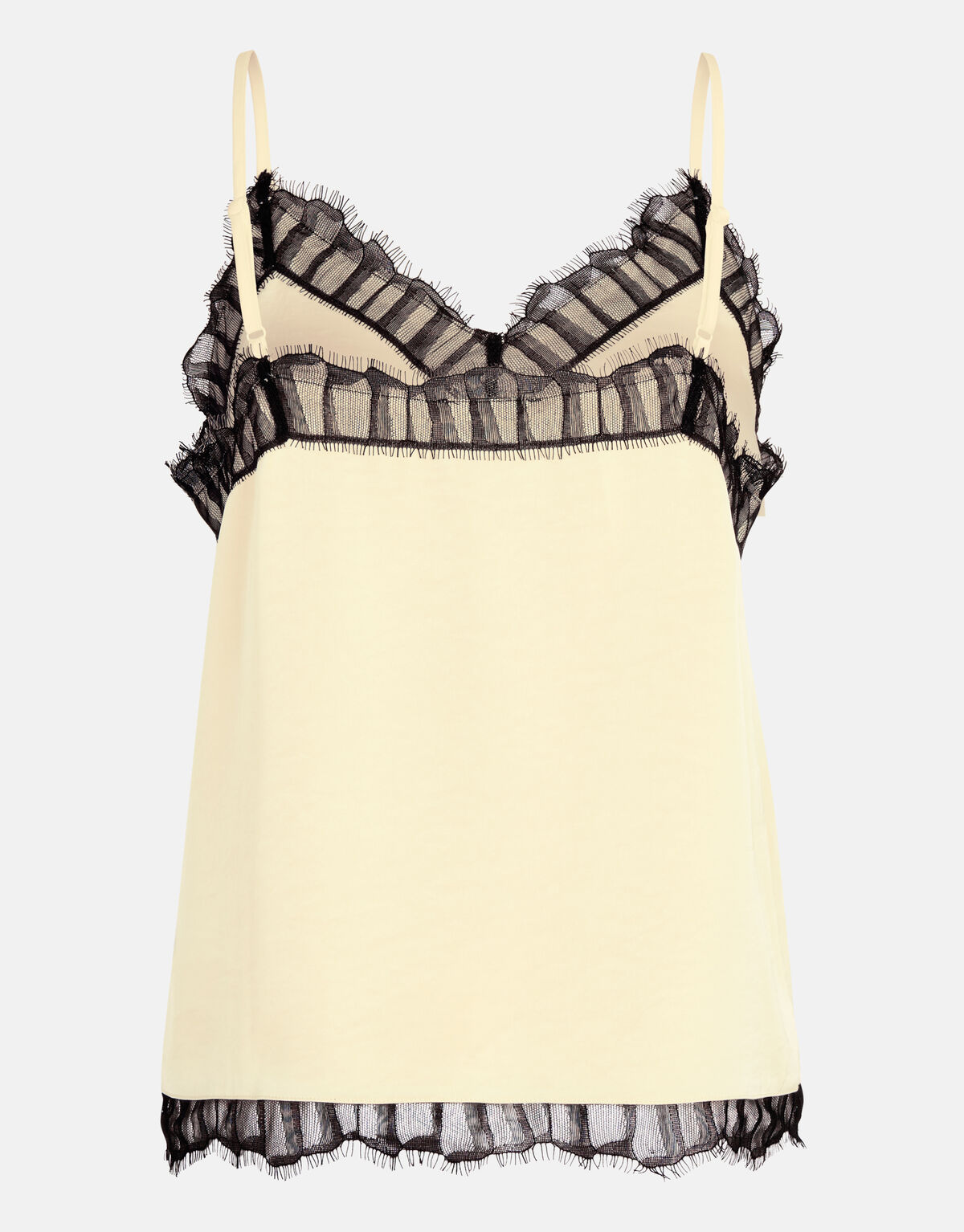 Spitzen-Satin-Top Hellgelb SHOEBY WOMEN