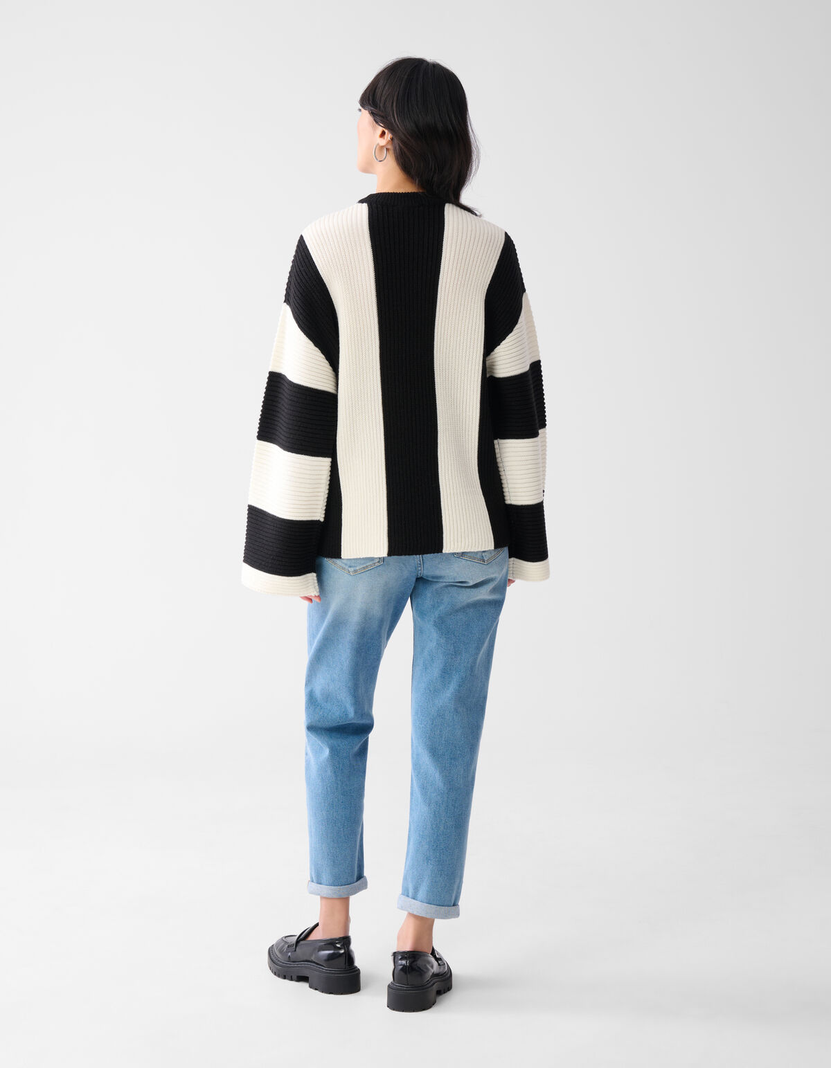 Streifen-Pullover Schwarz/Weiß SHOEBY WOMEN