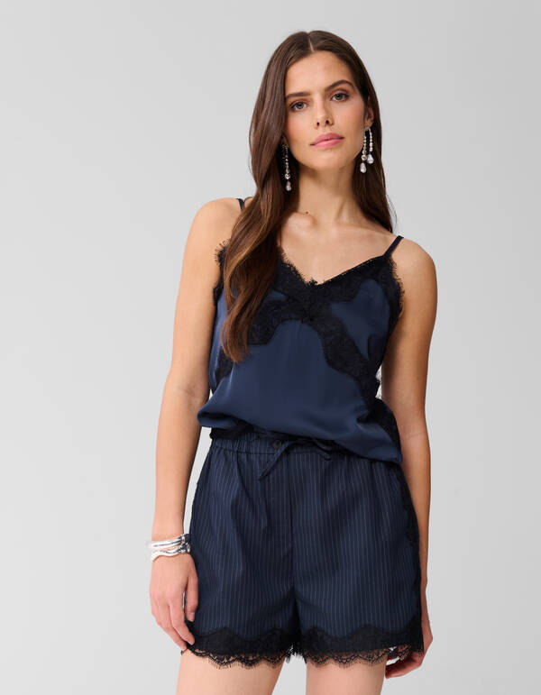 Spitzenoberteil Dunkelblau SHOEBY WOMEN