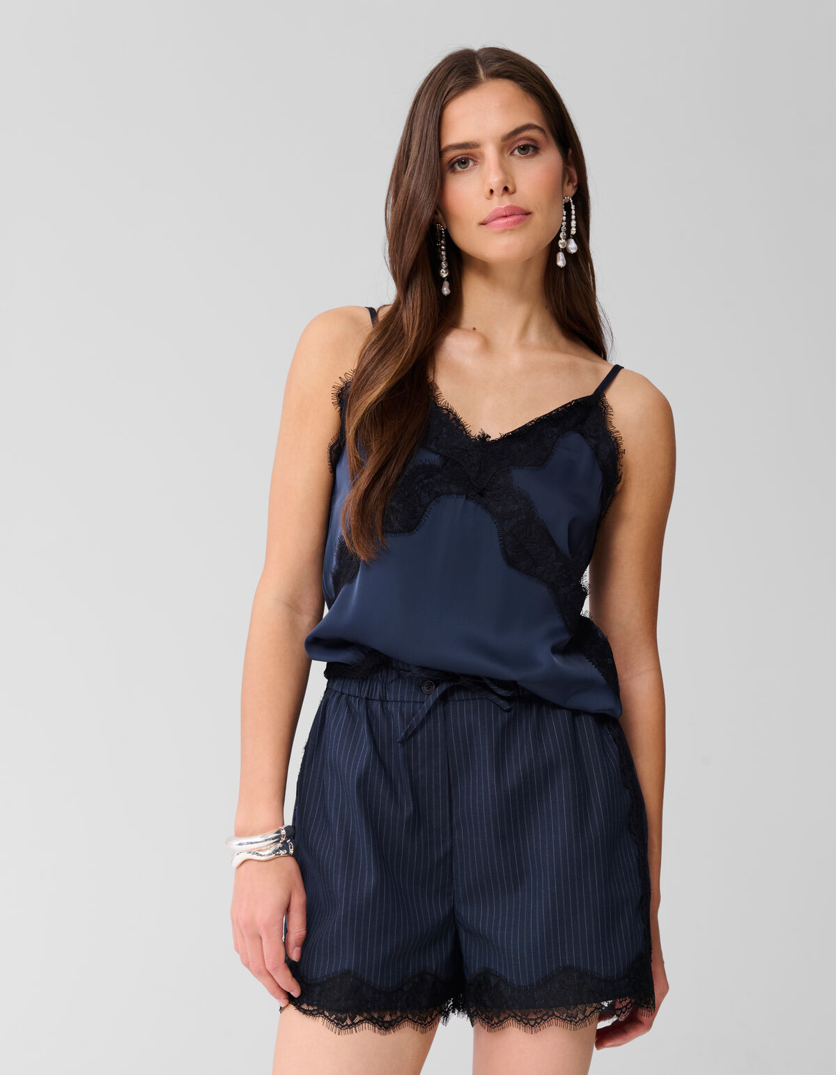 Spitzenoberteil Dunkelblau SHOEBY WOMEN