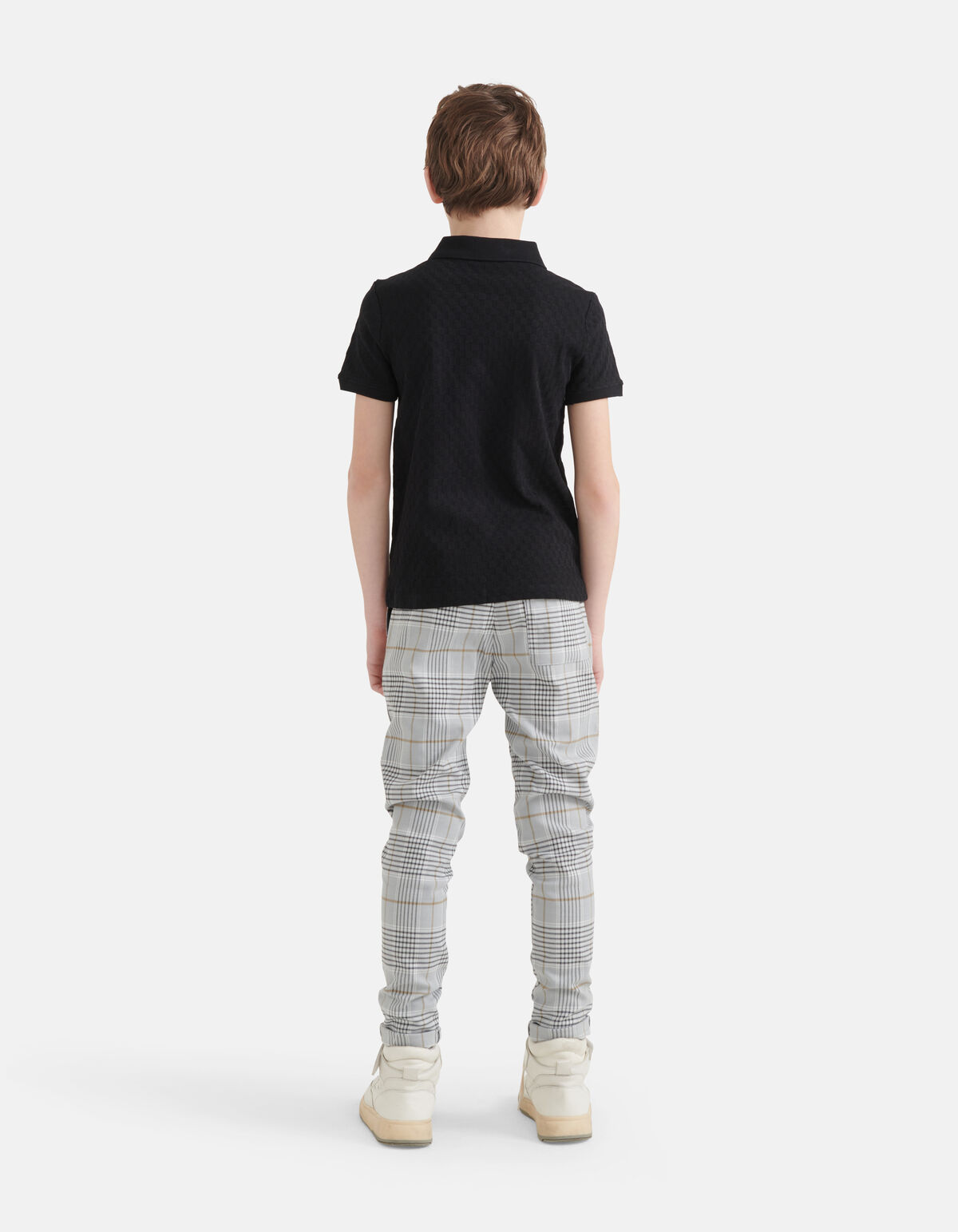 Blockstruktur-Polo Schwarz SHOEBY BOYS