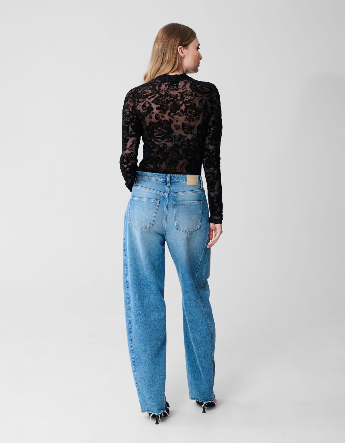 Rosen Mesh Top Schwarz SHOEBY WOMEN
