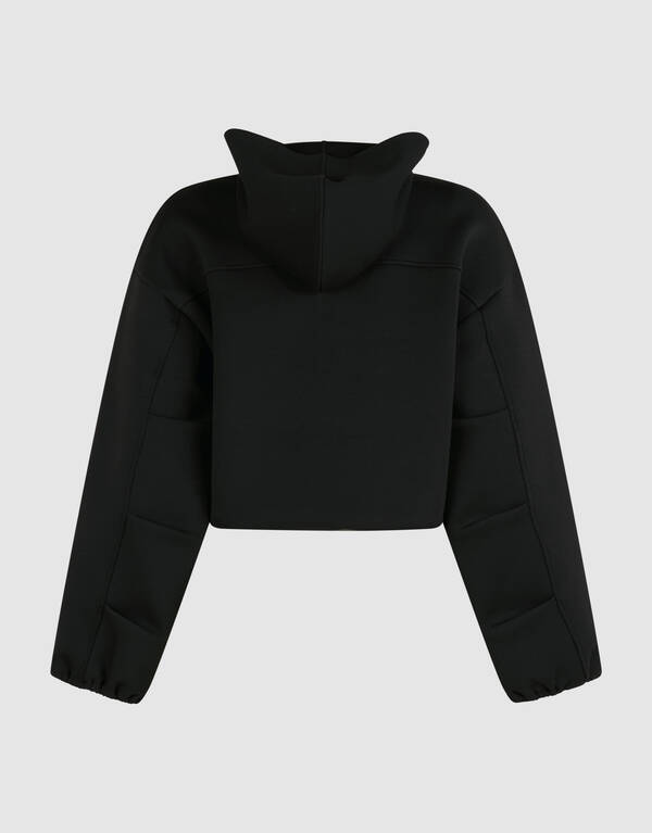 Zipper Hood Strickjacke Schwarz SHOEBY WOMEN