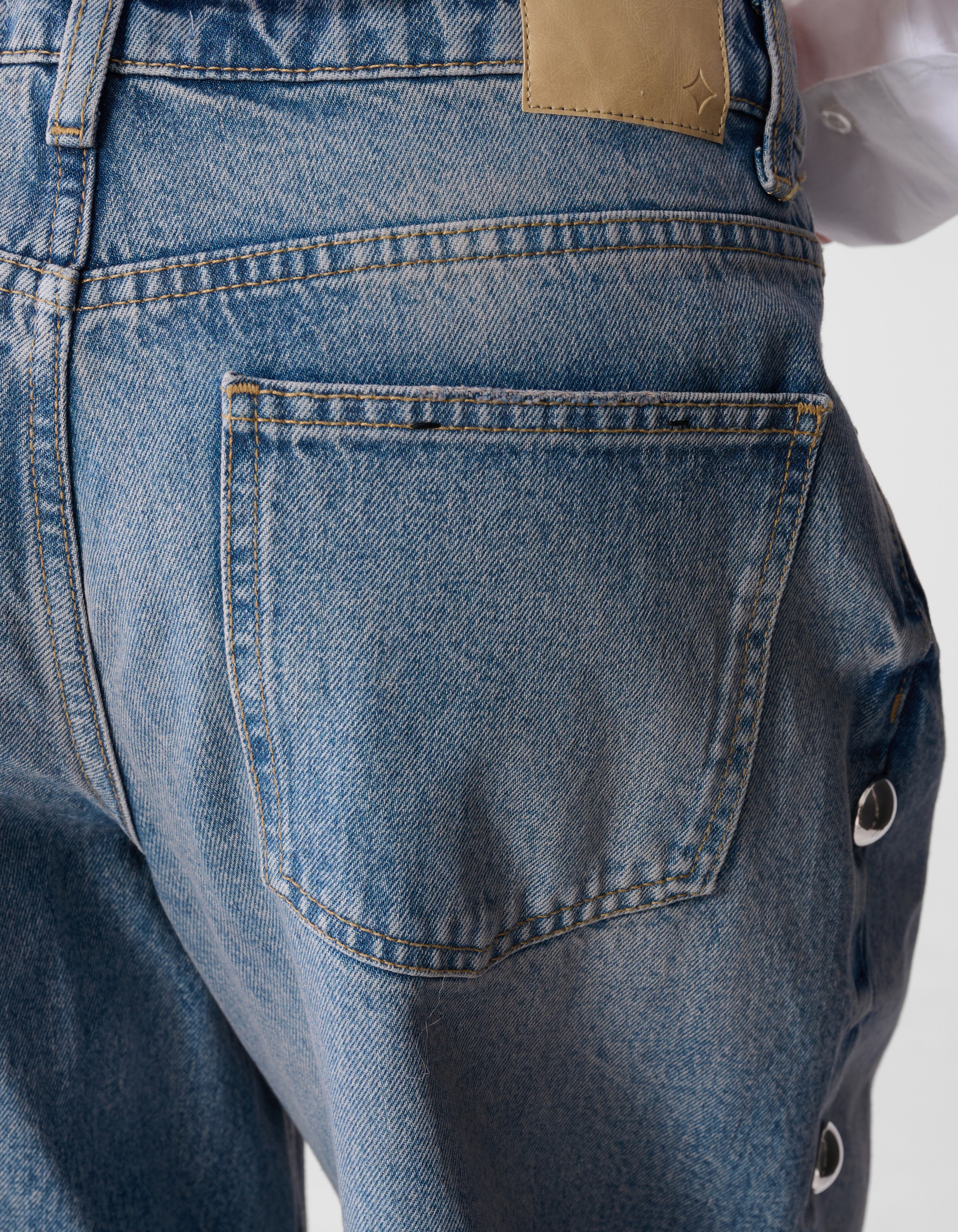 Big Stud Wide Leg Fit Jeans Mediumstone SHOEBY WOMEN