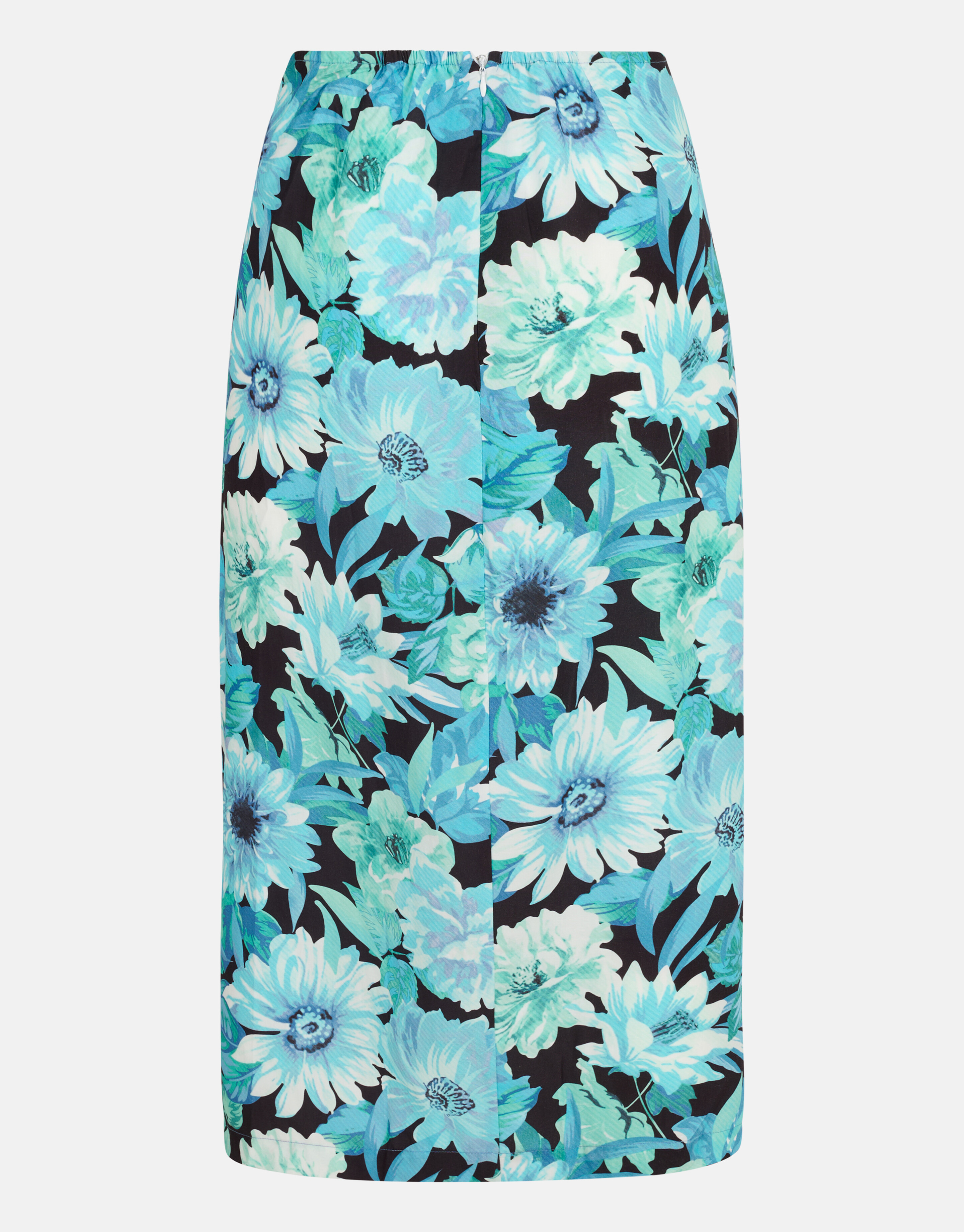 Midirock mit Blumendruck Blau SHOEBY WOMEN