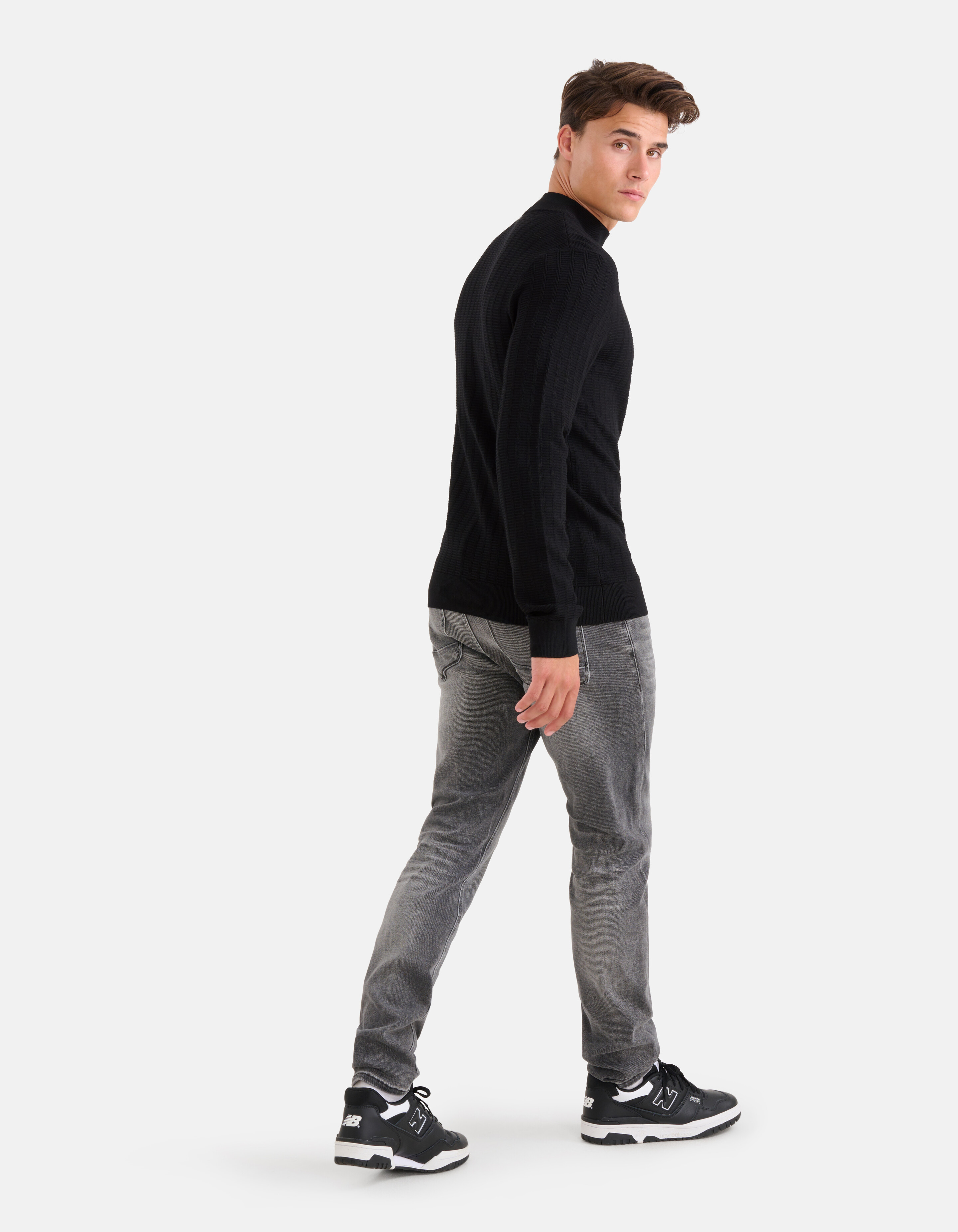 Strukturierter Pullover Schwarz SHOEBY MEN