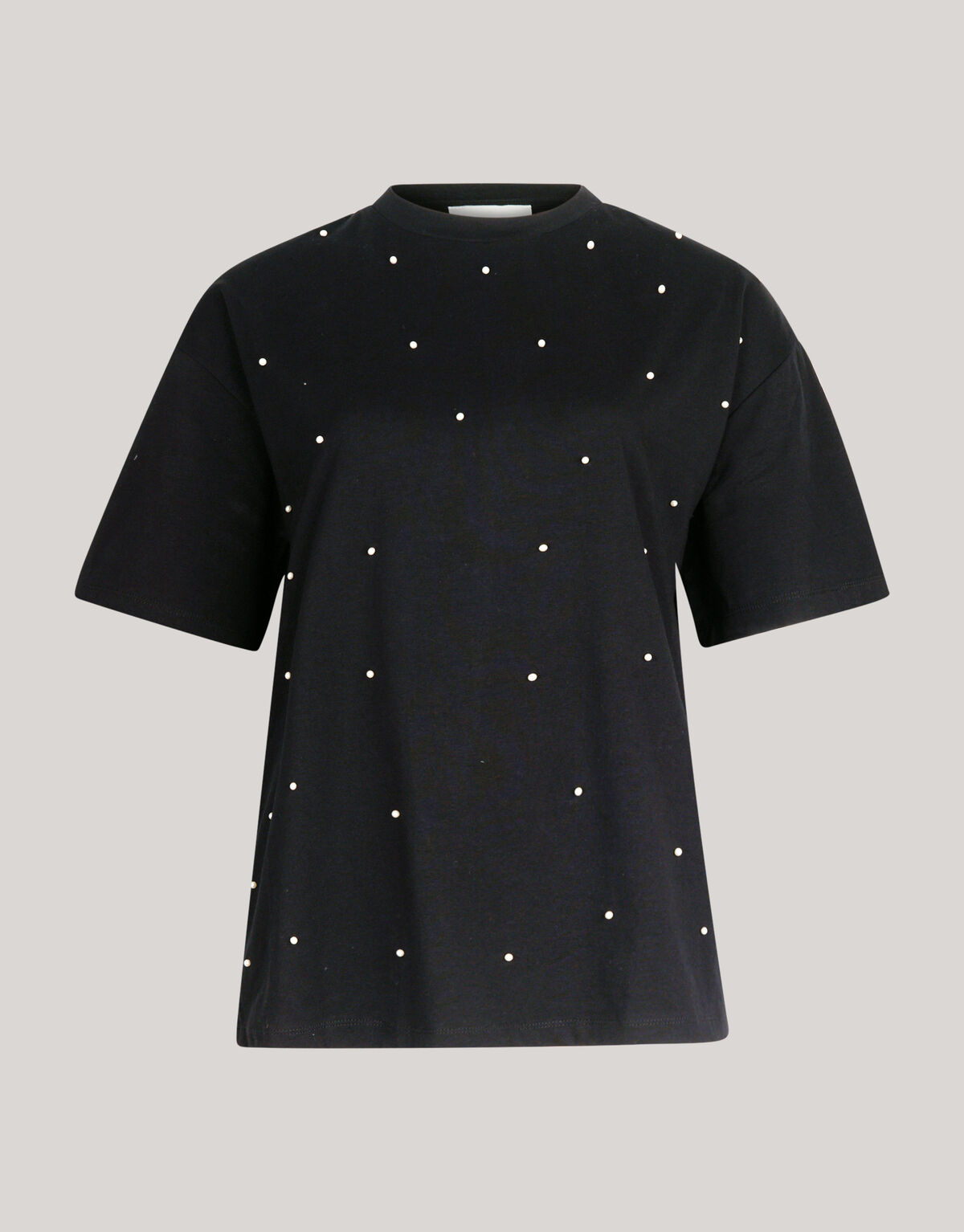 Perlen-T-Shirt Schwarz SHOEBY WOMEN