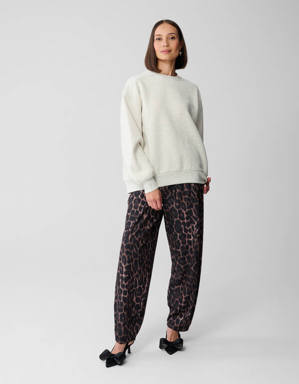 Pullover mit Schnürung in Hellgrau SHOEBY WOMEN