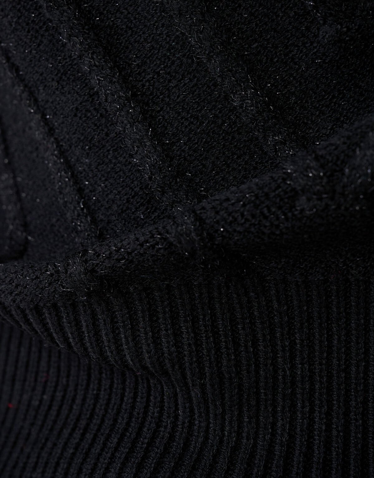 Schwarzer Glitzer-Strickpullover SHOEBY WOMEN