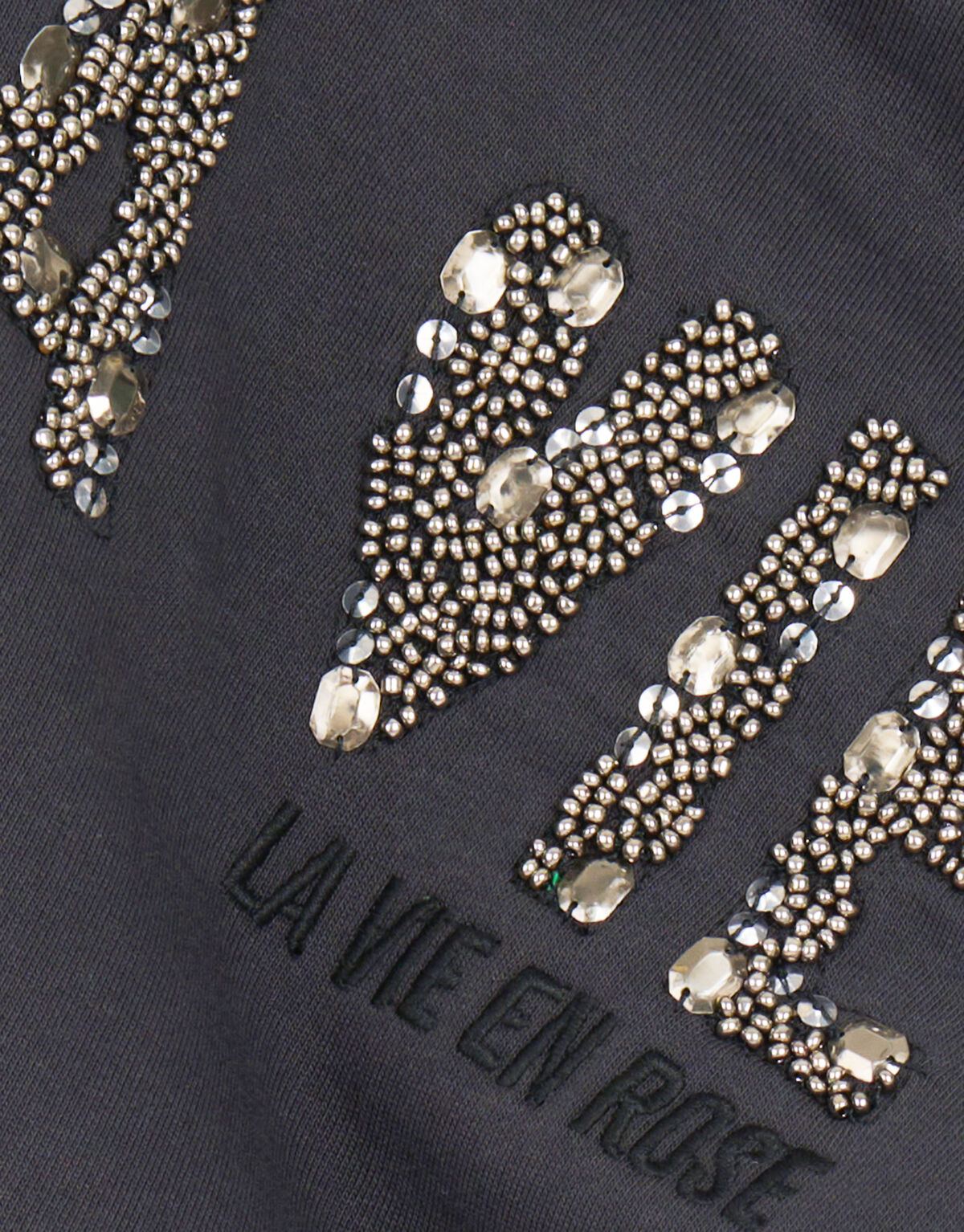 Nieten-Pullover Dunkelgrau SHOEBY GIRLS