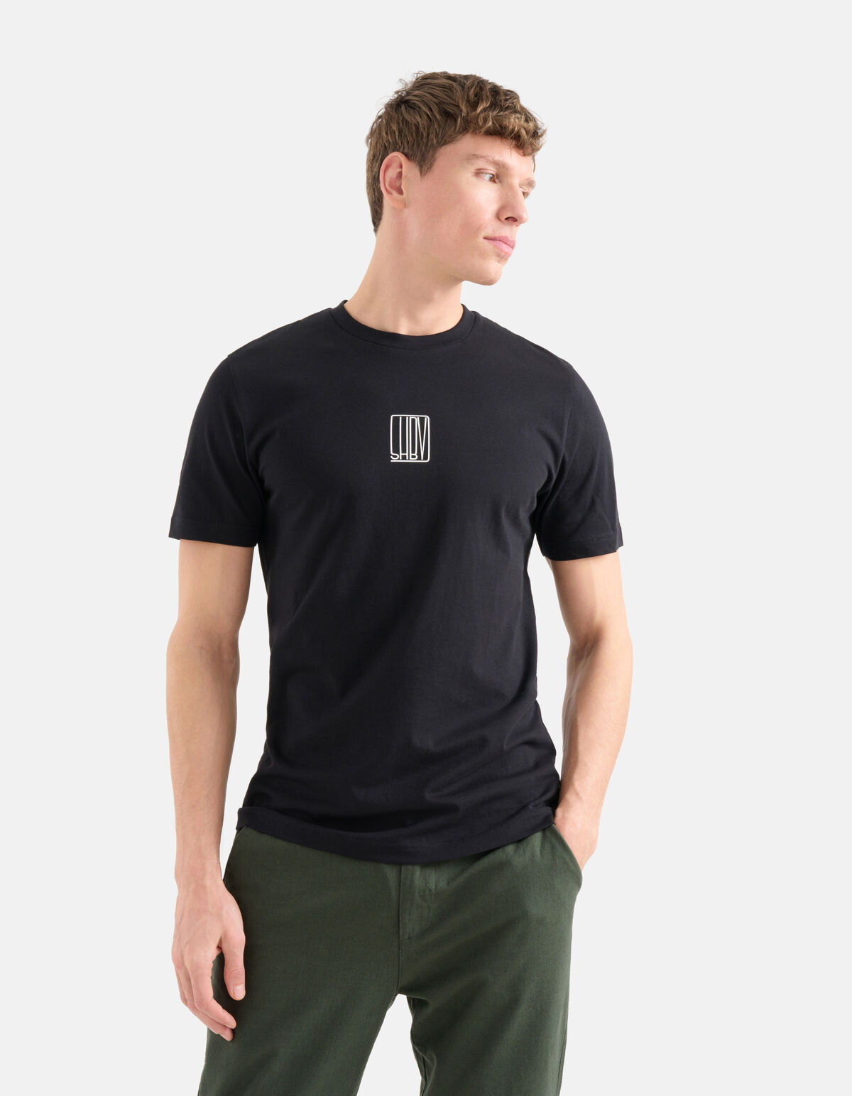 Text T-Shirt Schwarz SHOEBY MEN