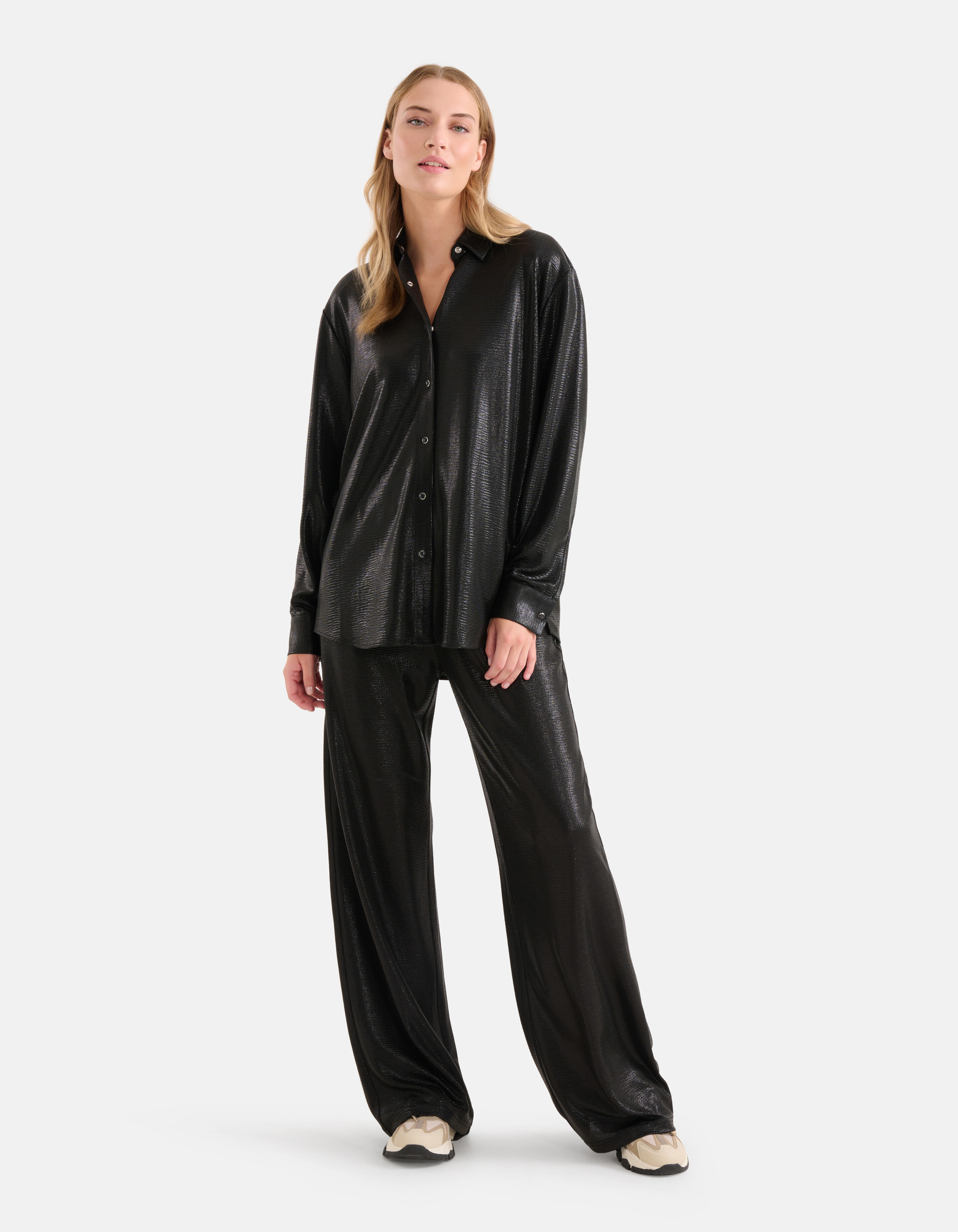 Metallic-Bluse Schwarz SHOEBY WOMEN