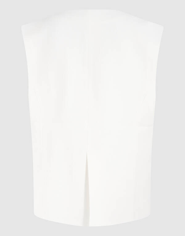 &Uuml;bergro&szlig;es Gilet Off White SHOEBY WOMEN