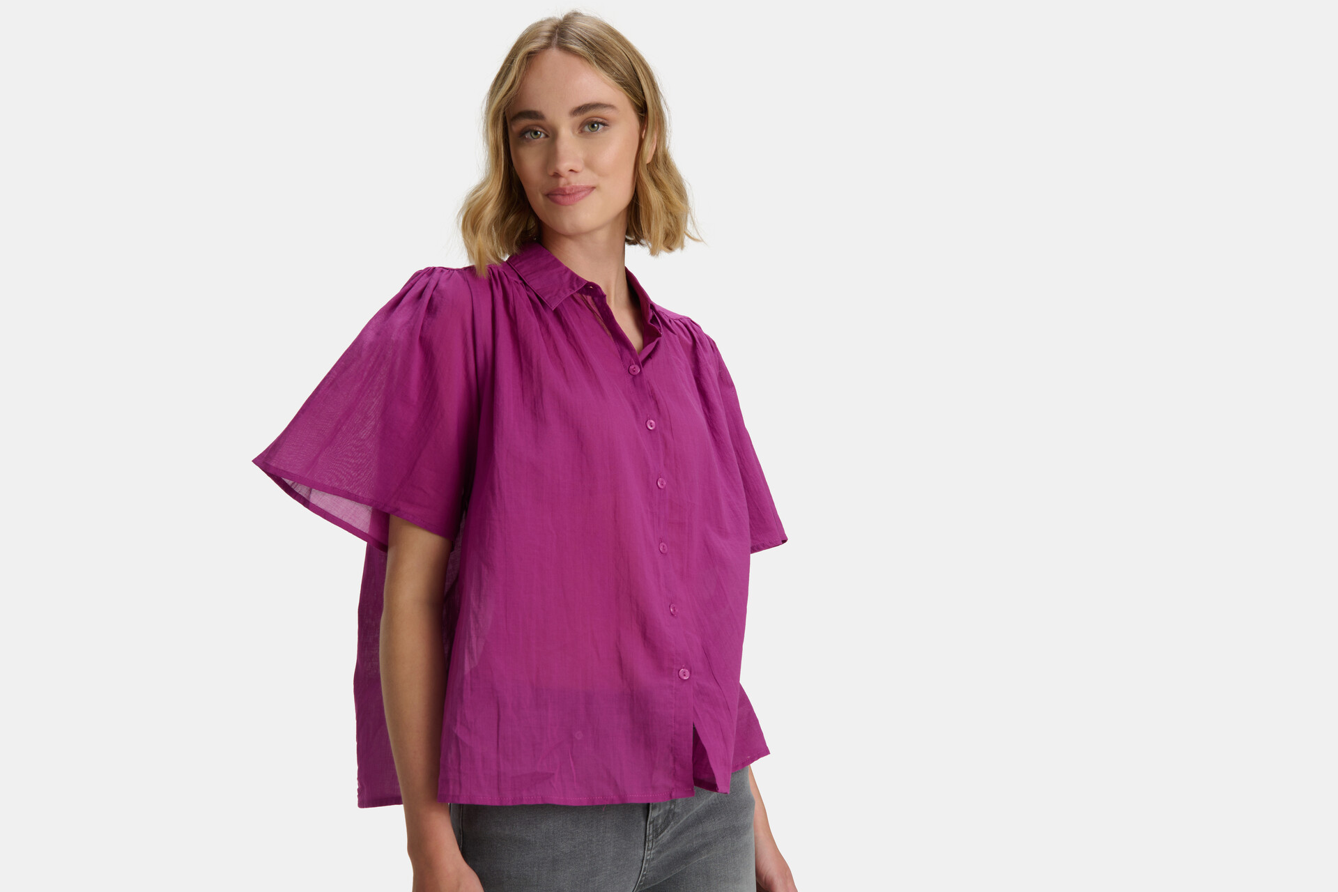 Kurzärmelige Bluse Violett SHOEBY WOMEN