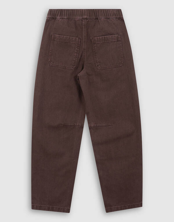 Twill-Barrel-Fit Hose Dunkelbraun SHOEBY BOYS