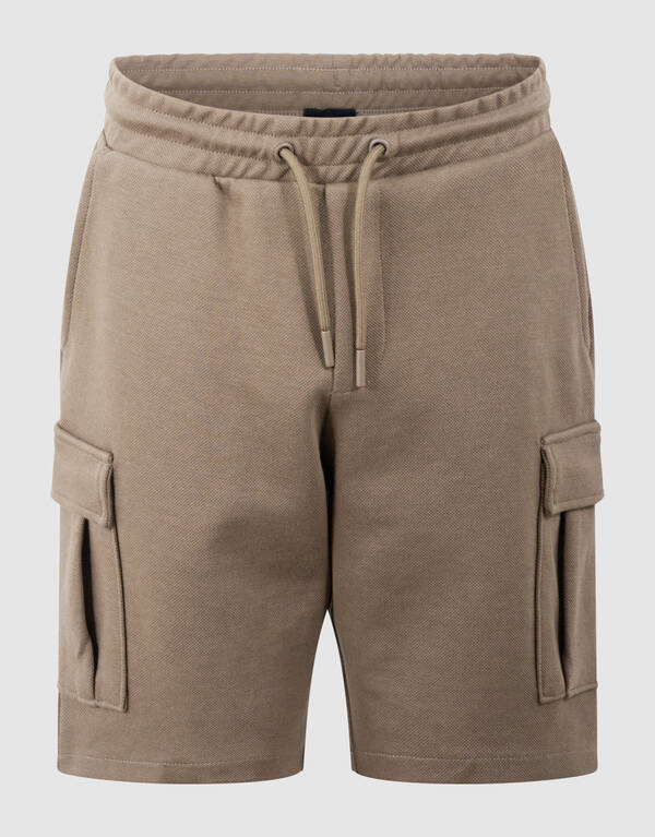 Cargo Piqu&eacute; Shorts Taupe SHOEBY BOYS