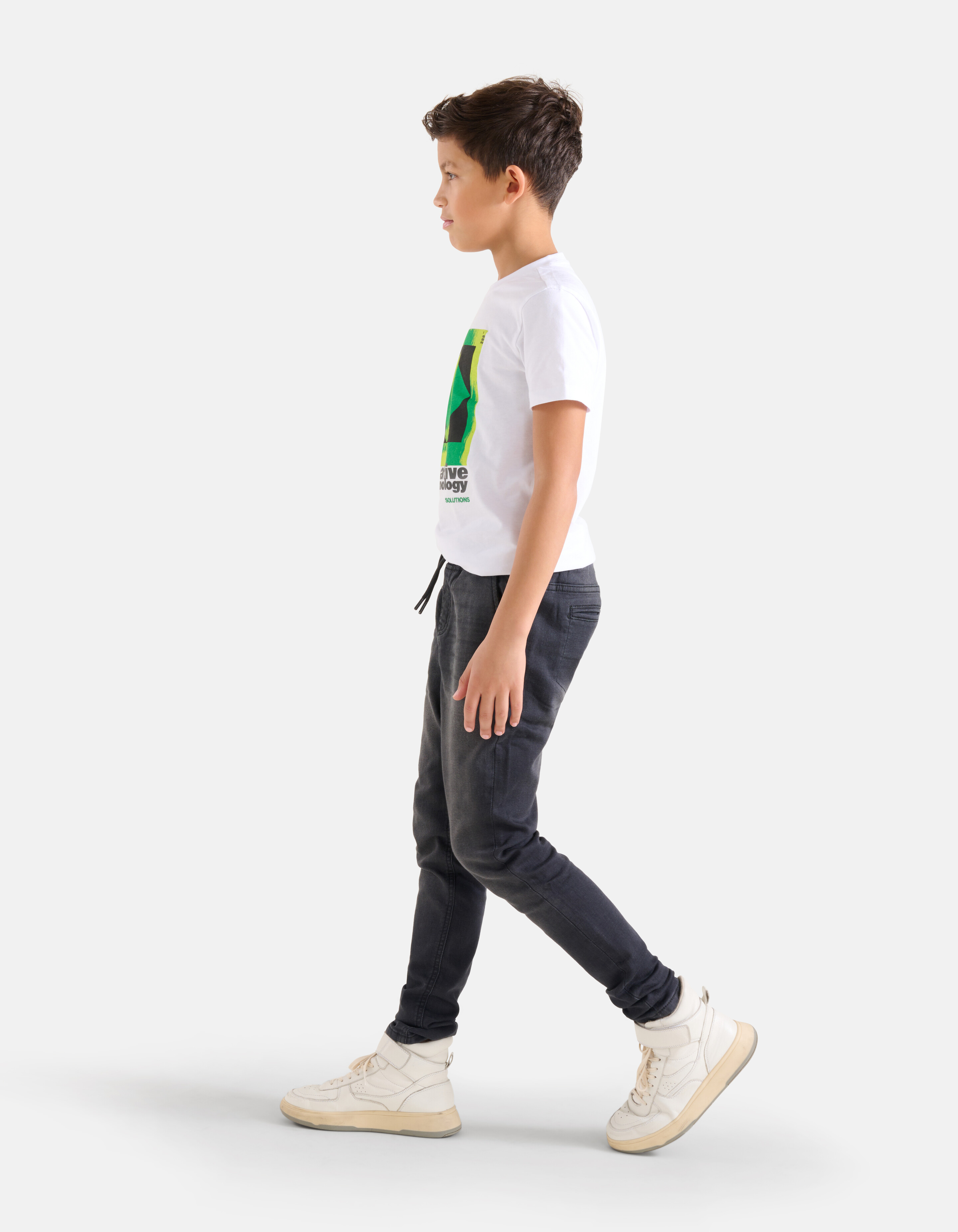Bedrucktes T-shirt Weiß SHOEBY BOYS