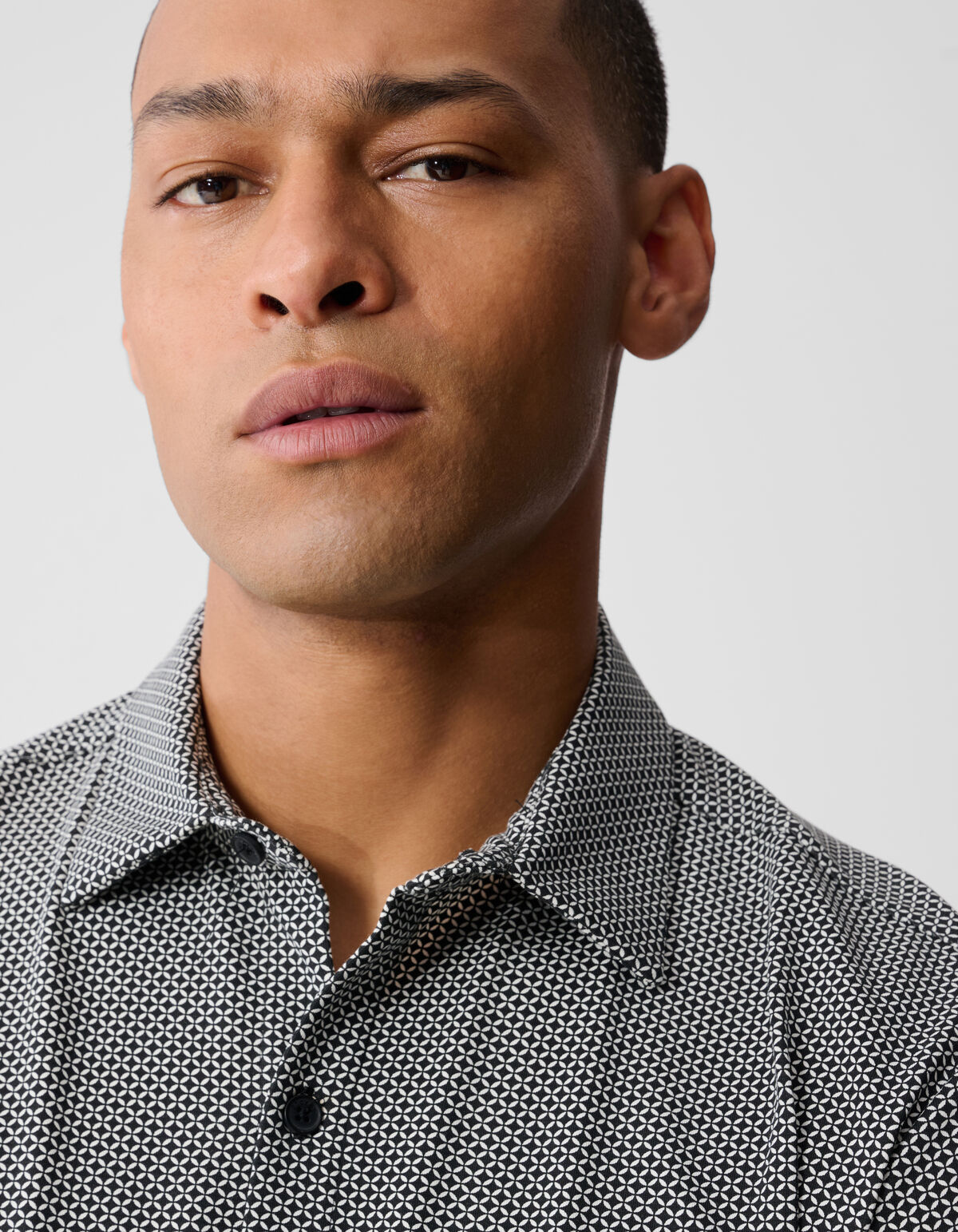 Bedrucktes Logo-Hemd, gebrochenes Weiß SHOEBY MEN