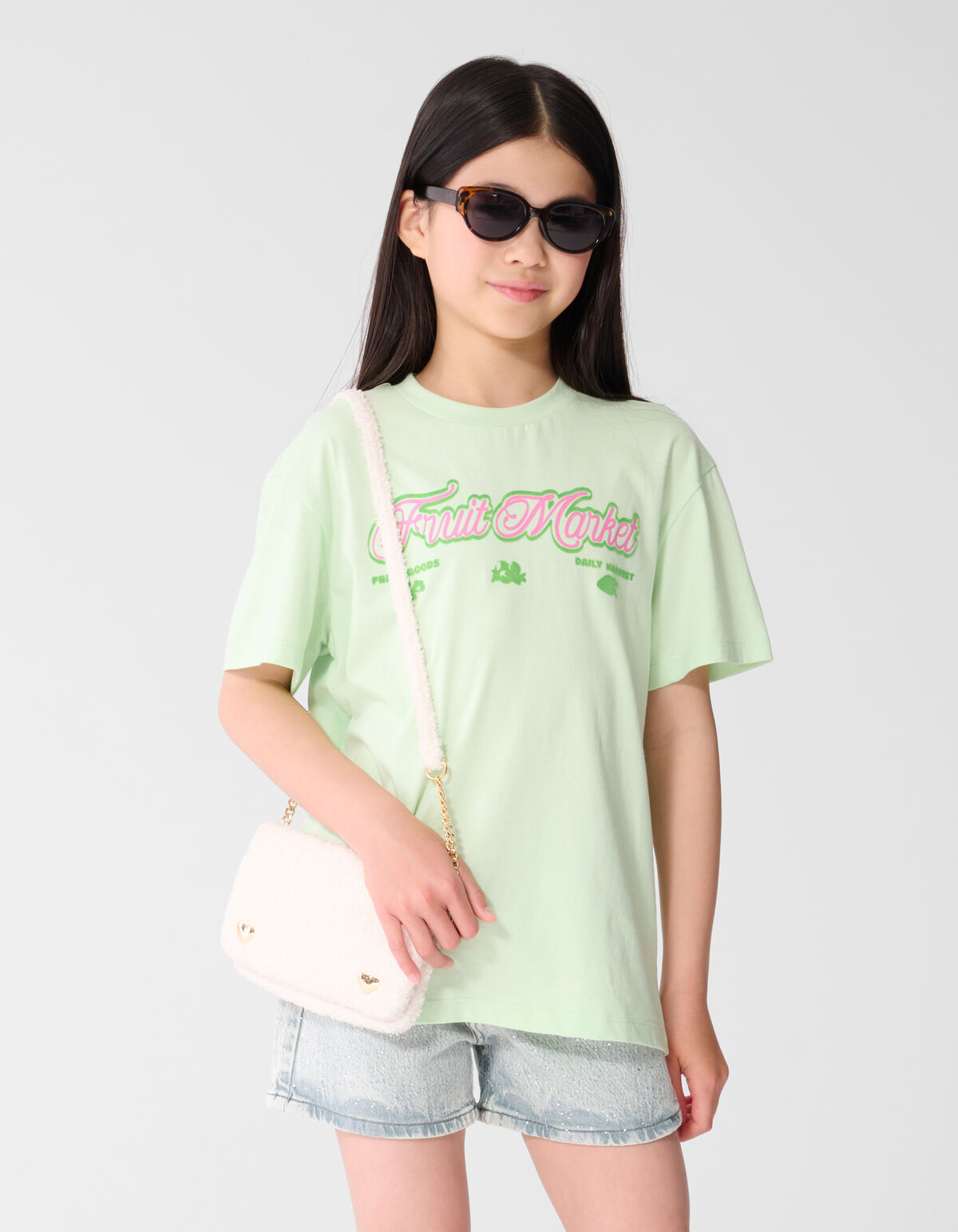 Obstmarkt Kunst T-Shirt Hellgr&uuml;n SHOEBY GIRLS