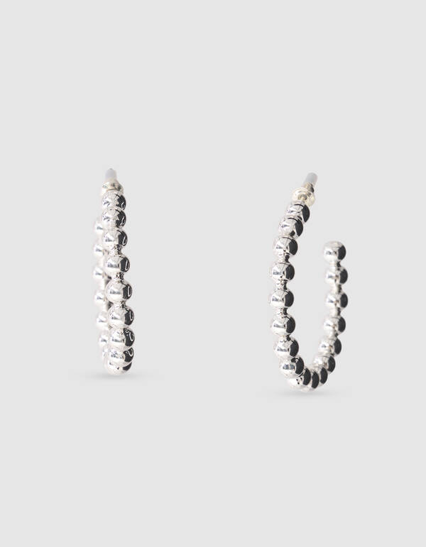 Kleine Bubble-Hoop-Ohrringe Silber SHOEBY ACCESSOIRES