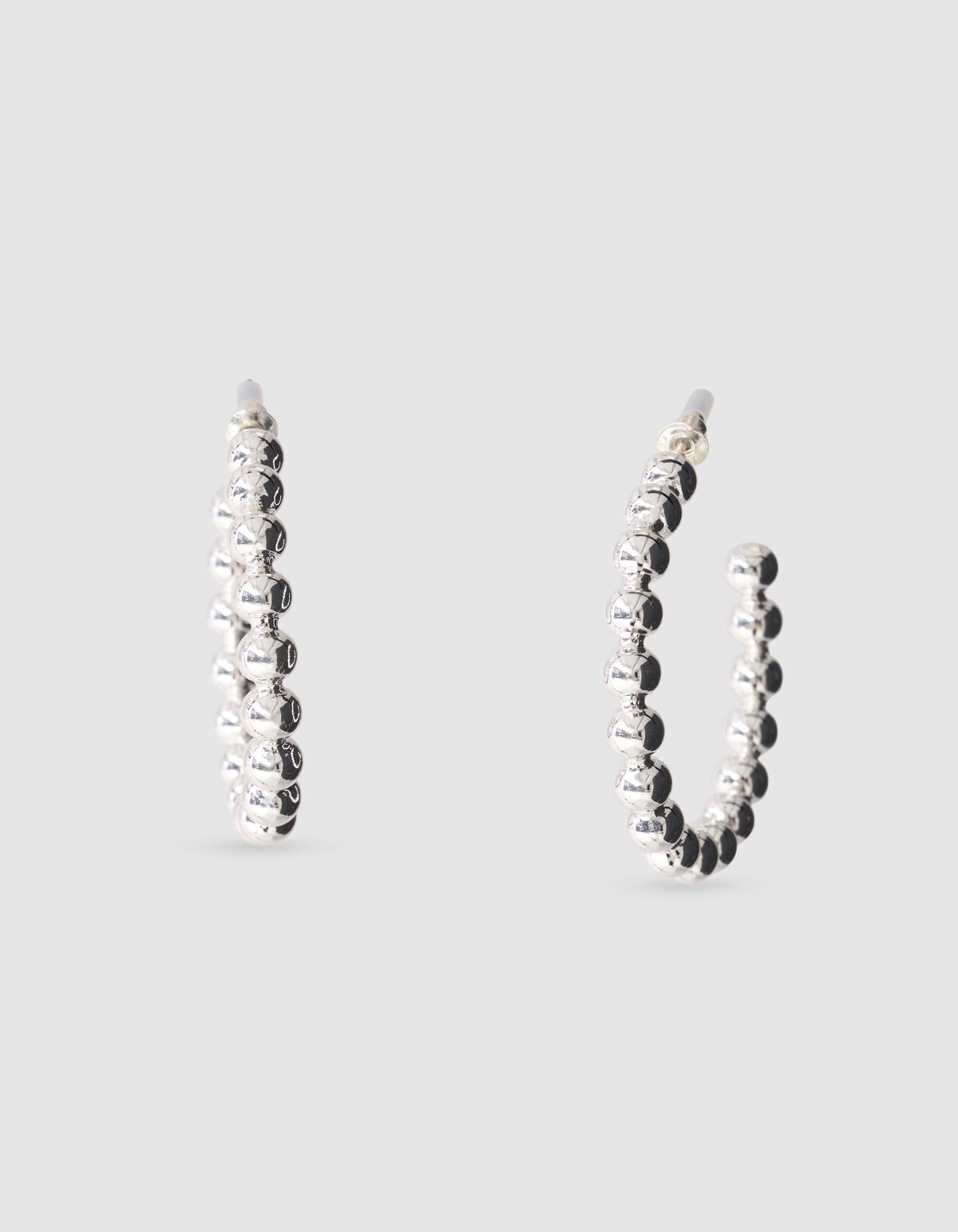 Kleine Bubble-Hoop-Ohrringe Silber SHOEBY ACCESSOIRES