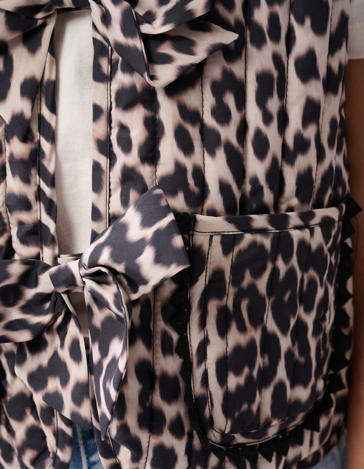 Leopard Printed Gilet Brown SHOEBY GIRLS