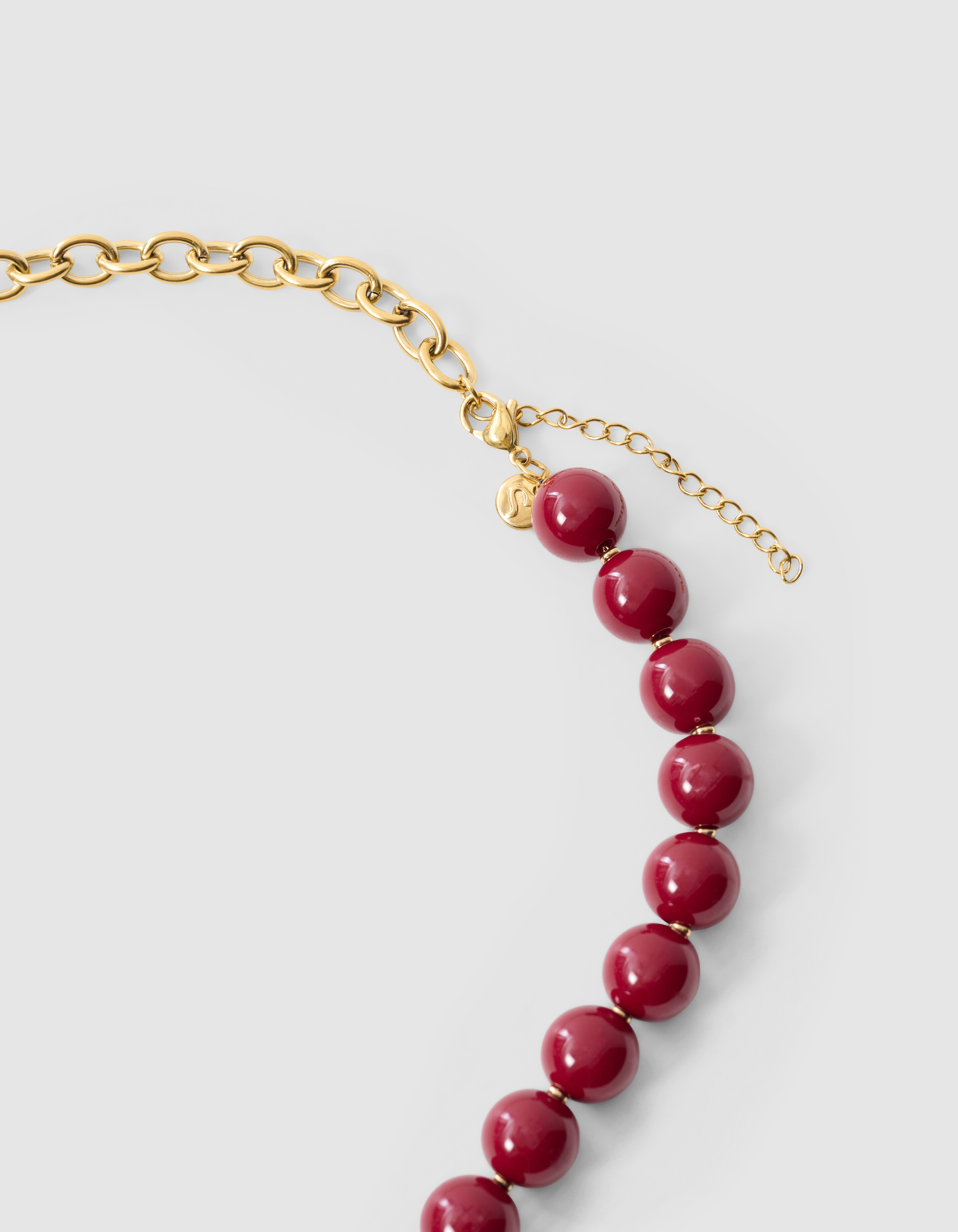 Perlenanhänger-Halskette, Dunkelrot SHOEBY ACCESSOIRES