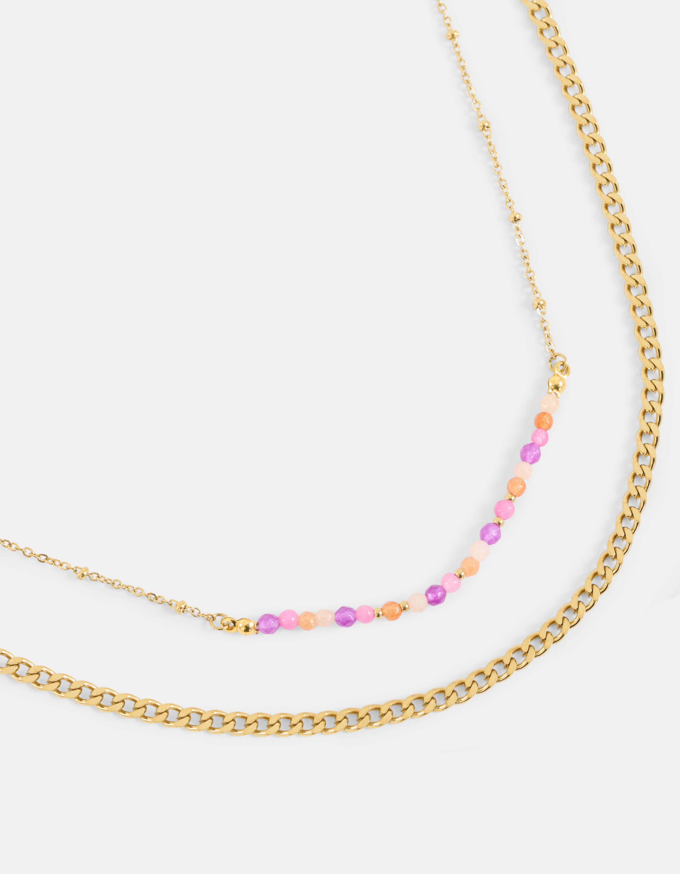 Bunte Halskette Gold SHOEBY ACCESSOIRES