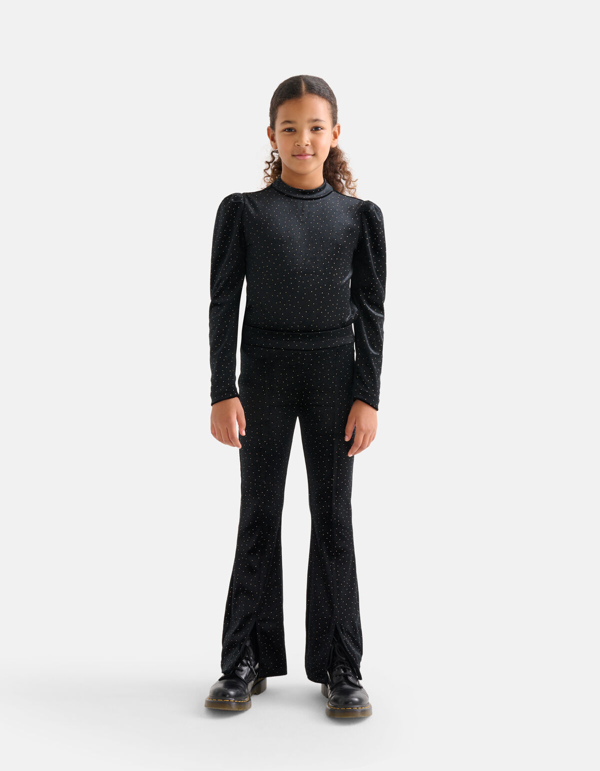 Samt Top Schwarz SHOEBY GIRLS