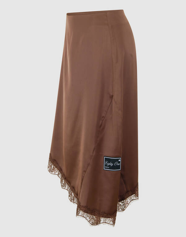 Asymmetrischer Rock Braun SHOEBY WOMEN