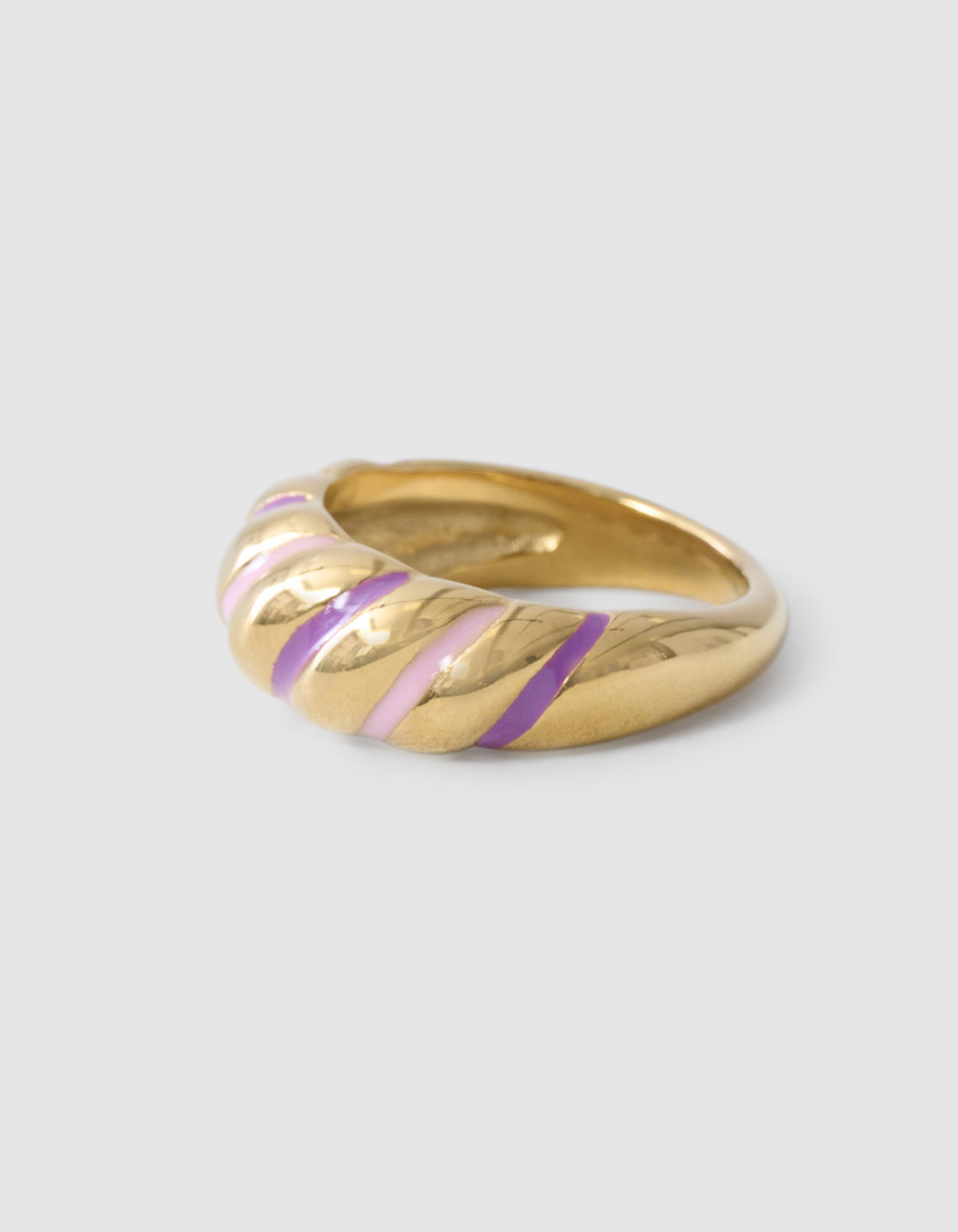 Gestreifter Ring Gold SHOEBY ACCESSOIRES