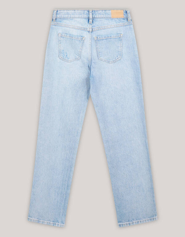 Zerstörte Straight Leg Jeans Blauw SHOEBY GIRLS