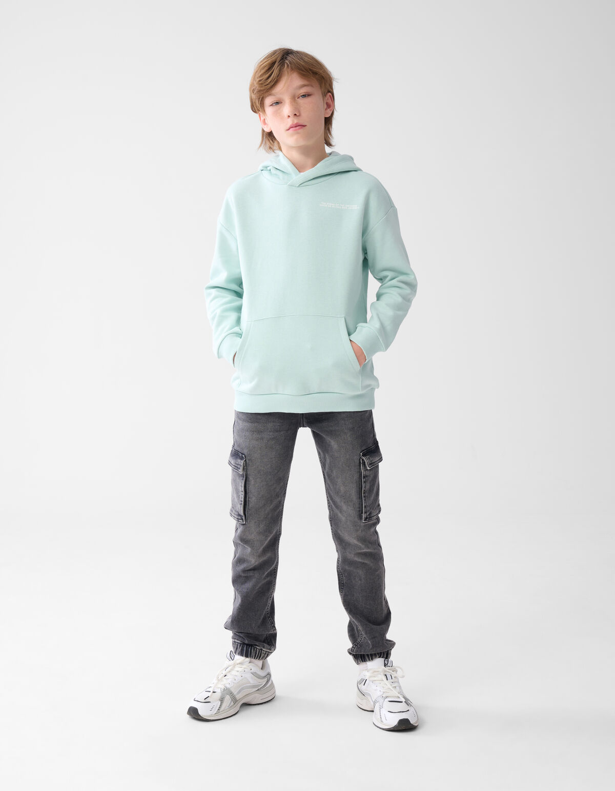 Text Hoodie Blau SHOEBY BOYS